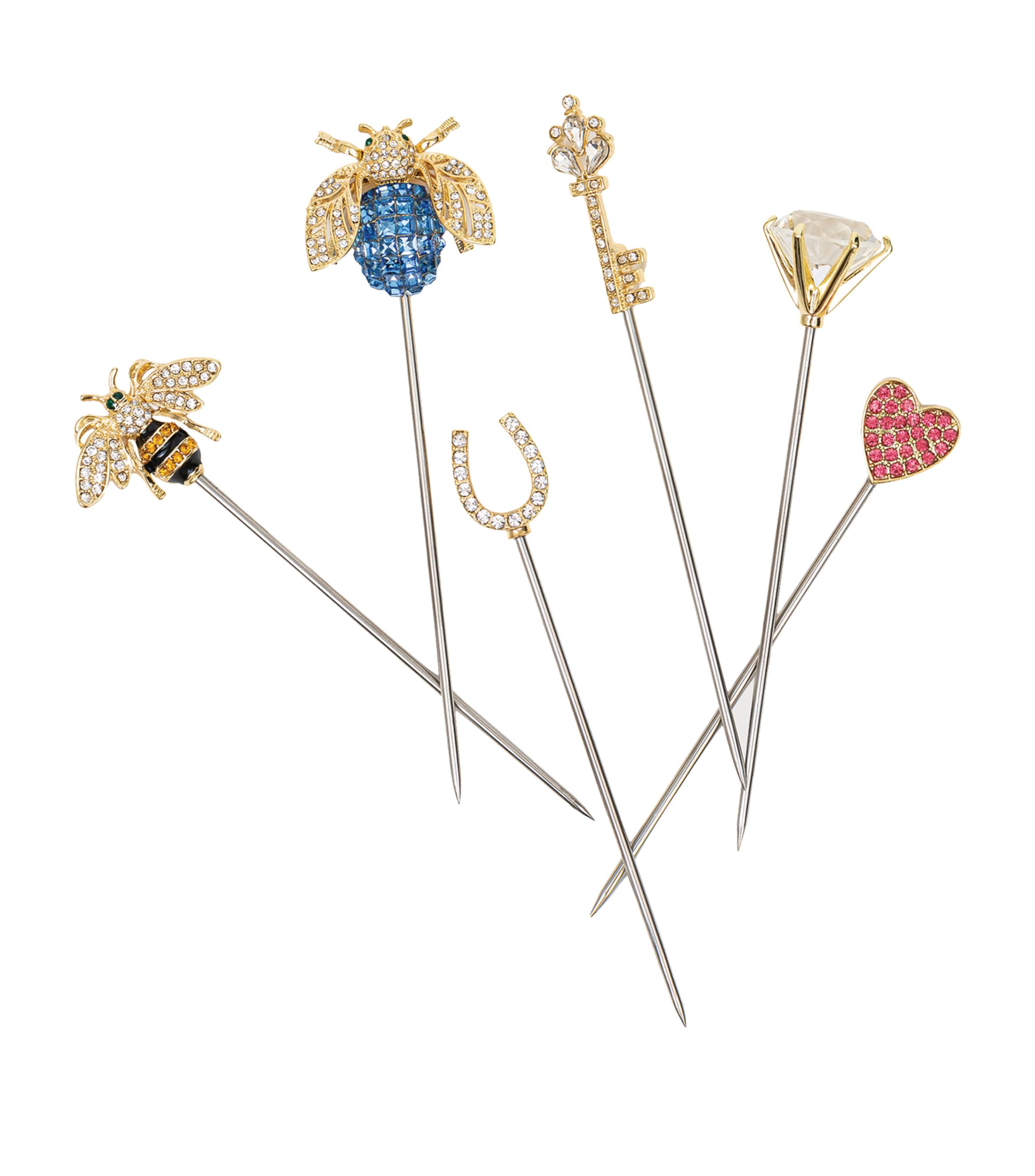 Wedding Cocktail Picks (Set of 6) GOLD Image 2