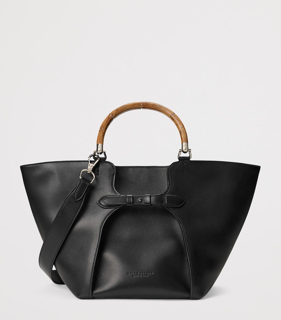 Leather Ralph Tote Bag BLACK Image 3