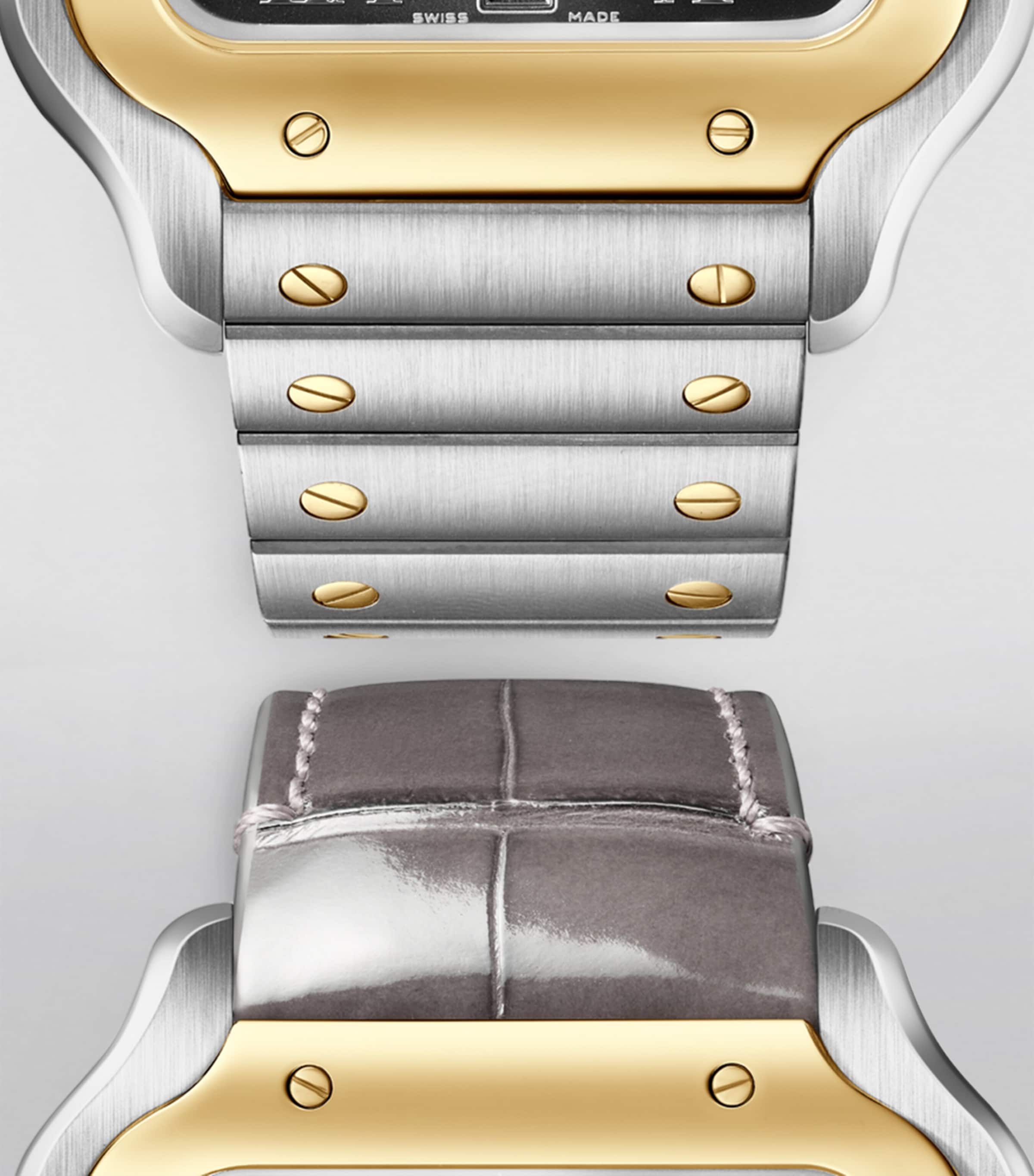 Yellow Gold and Stainless Steel Santos de Cartier Watch 39.8mm YELLOW GOLD Image 3