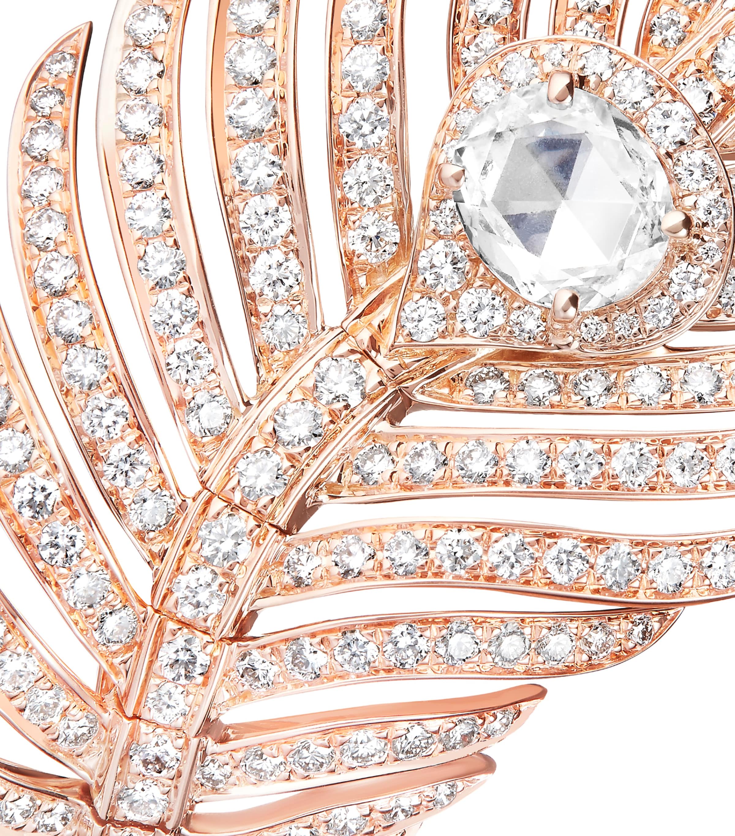 Rose Gold and Diamond Plume de Paon Ring ROSE GOLD Image 3