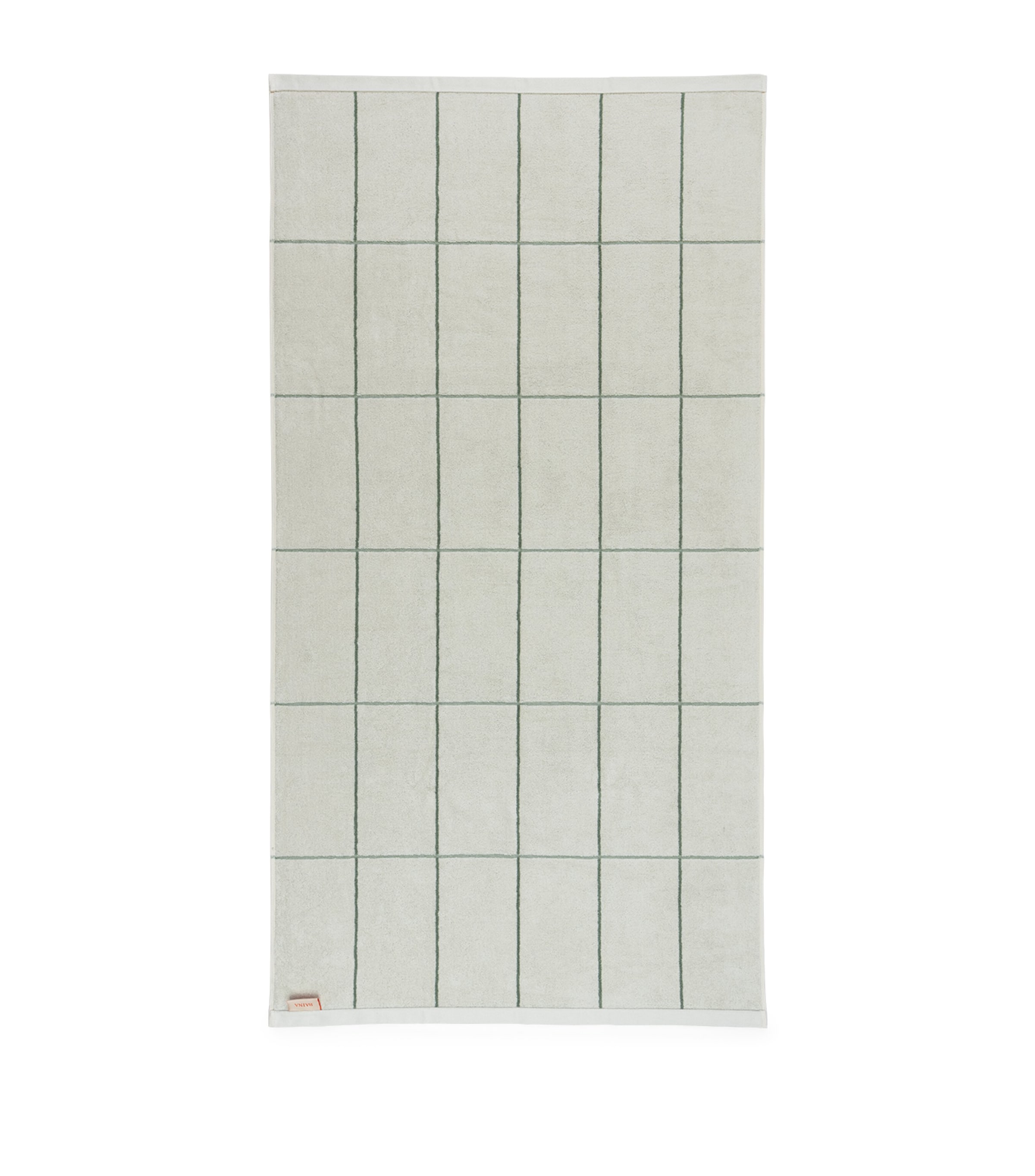 Check Miles Beach Towel (90cm x 170cm) SAGE / CHALK Image 3