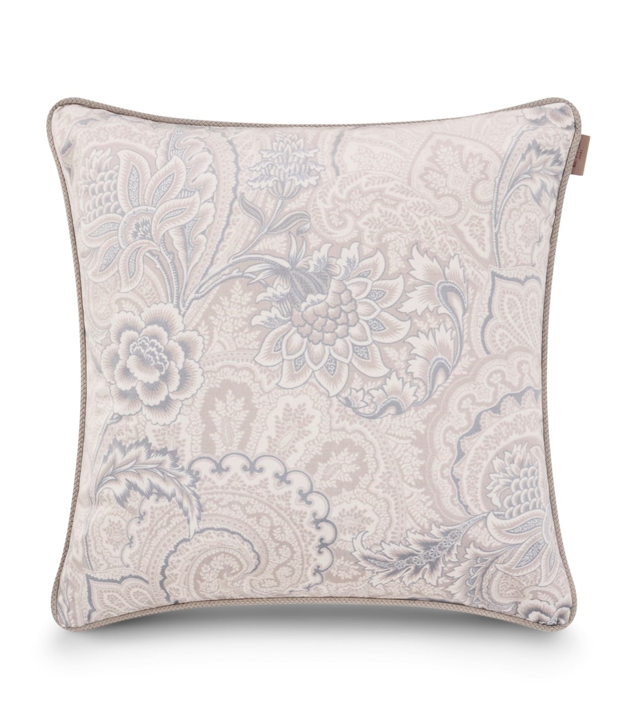 Embroidered Bloom Cushion (45cm x 45cm) PRINT ON BEIGE BASE Image 1