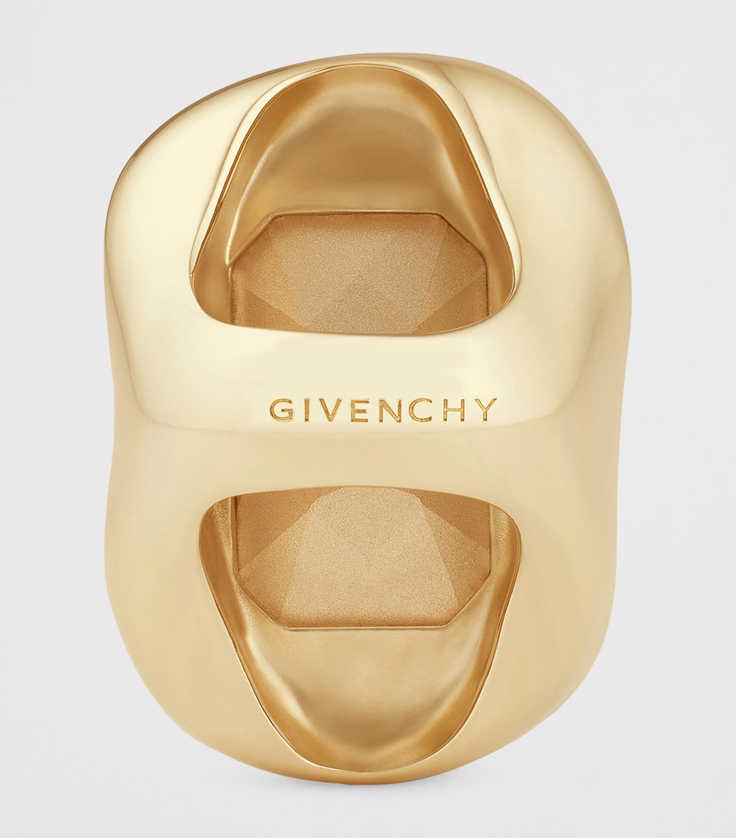 Crystal-Embellished Sculptural Ring BROWN/GOLDEN Image 4