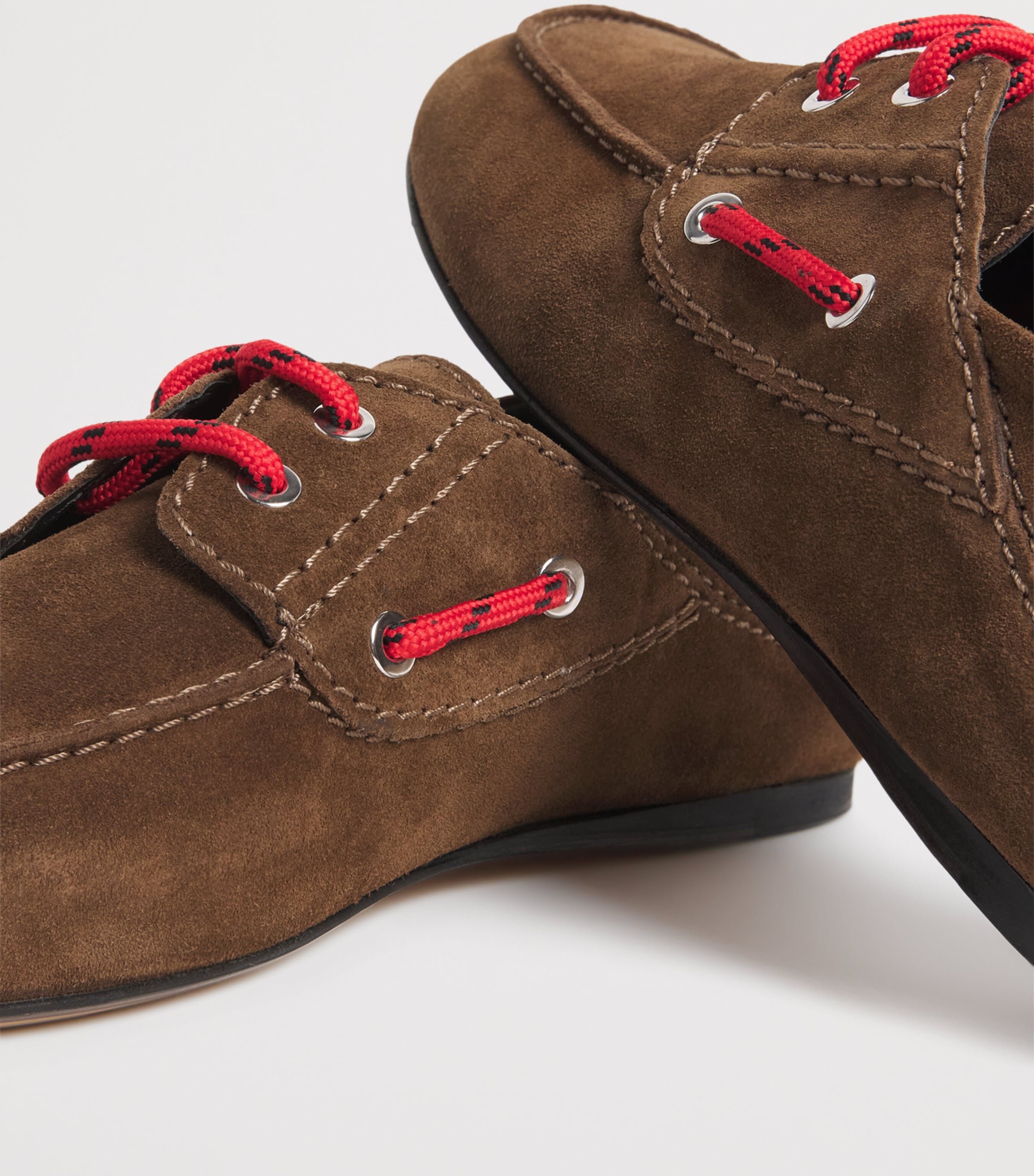 Suede Boat Shoes BROWN Image 7