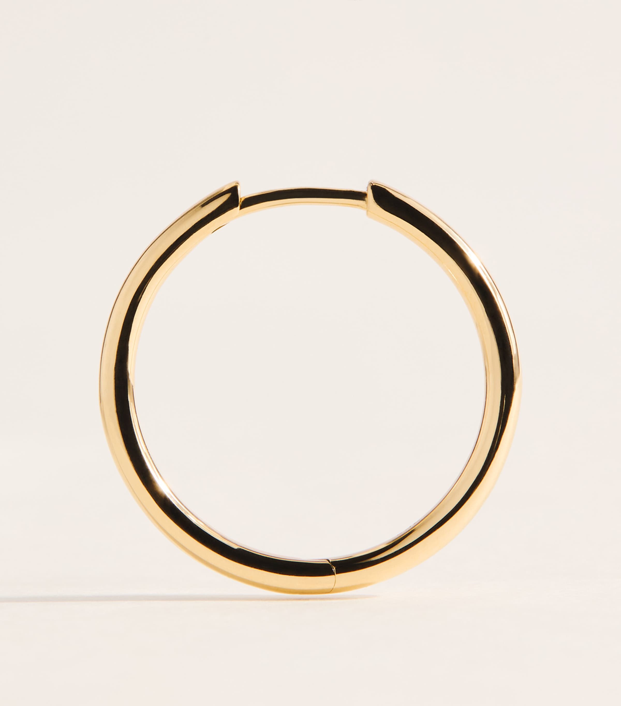 Harrods Large Yellow Gold Huggie Earrings Yellow Gold Image 3