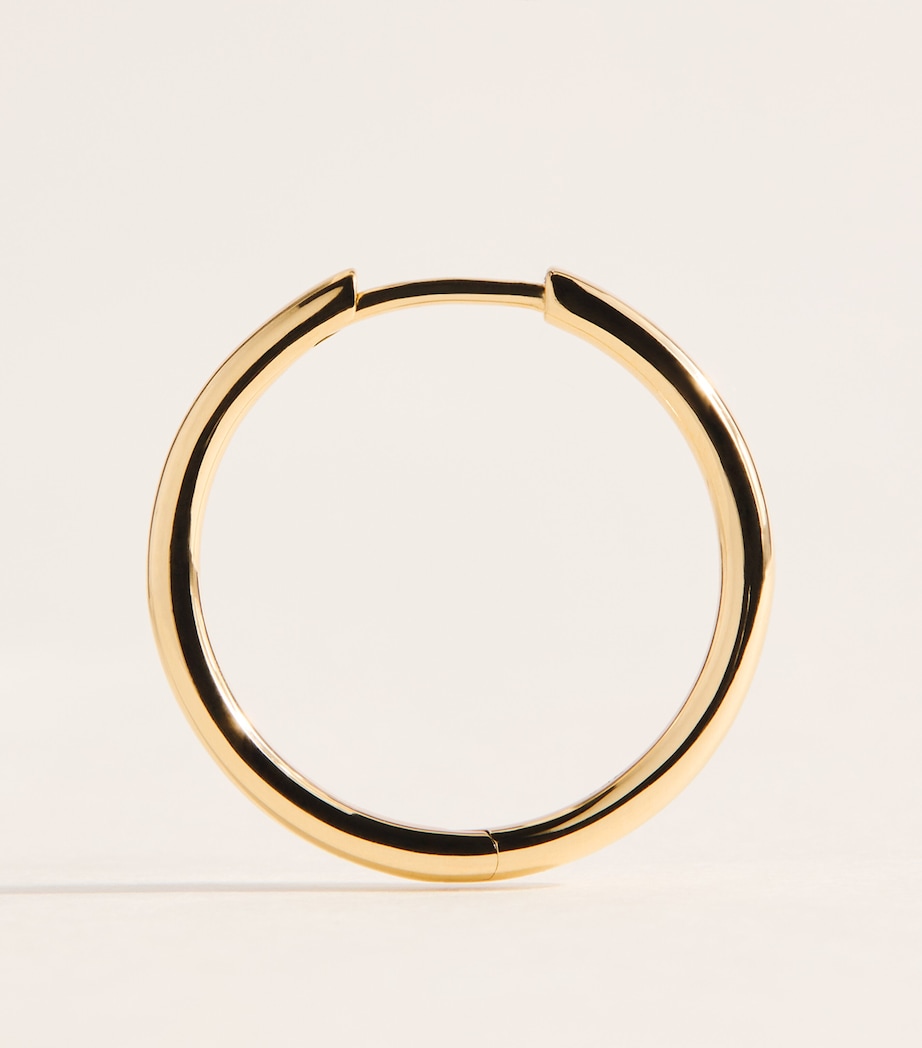 Harrods Large Yellow Gold Huggie Earrings Yellow Gold Image 3