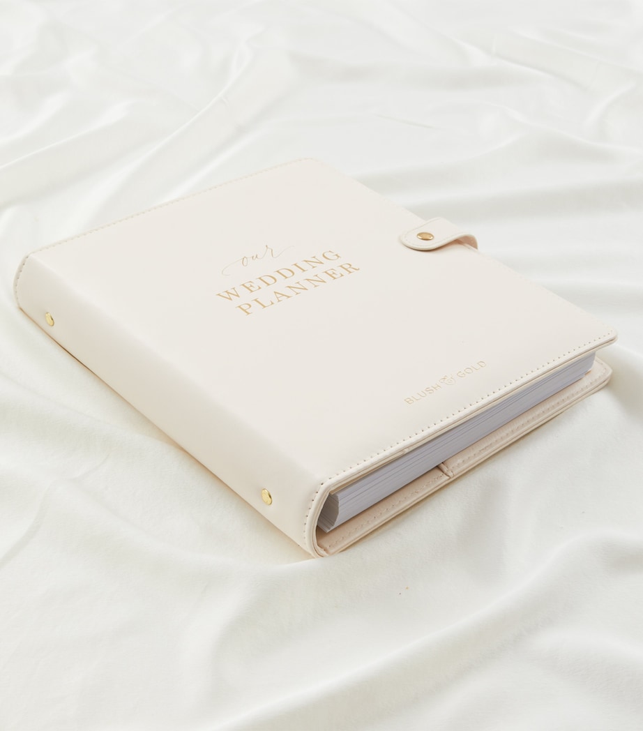 Blush and Gold Our Wedding Planner Binder White, Gold Image 5