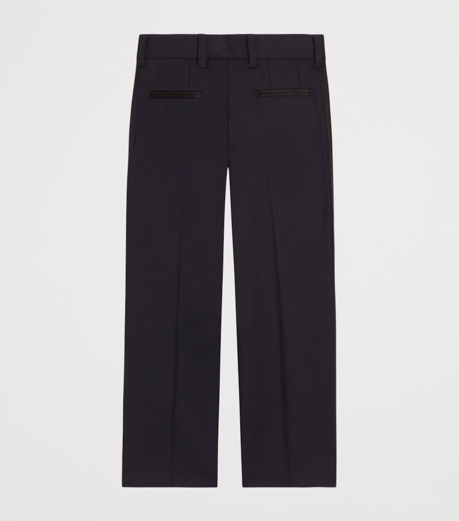 Dolce&Gabbana Kids Stretch-Wool Straight Trousers (8-14 Years) Dark Blue Image 2
