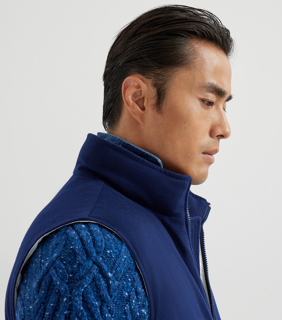 Down-Fill Wool Flannel Gilet CXZ60 Image 6