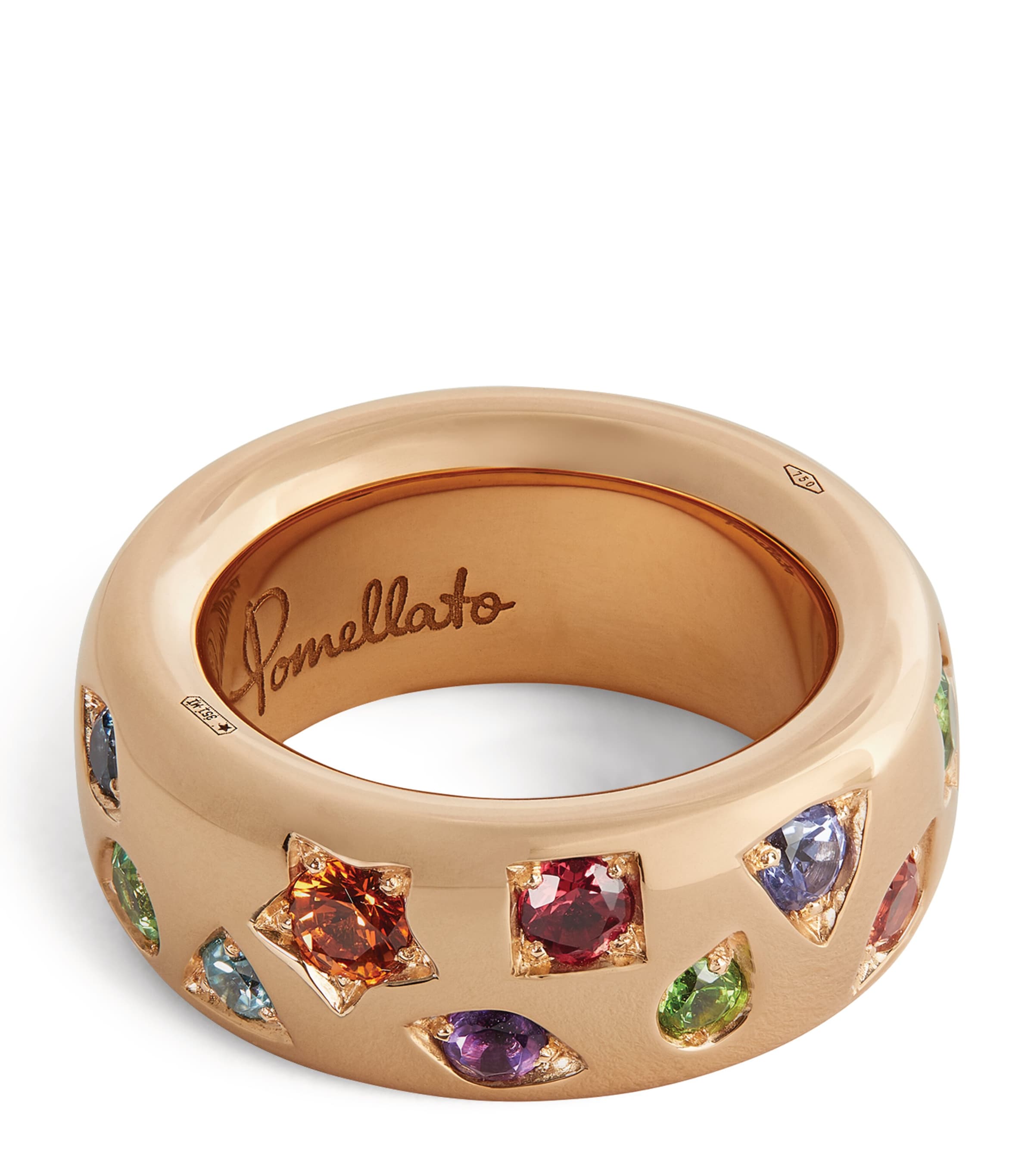 Pomellato Rose Gold, Sapphire and Mixed Stone Iconica Ring | Fine Jewellery | Fine Rings | Bands | Designers | Pomellato