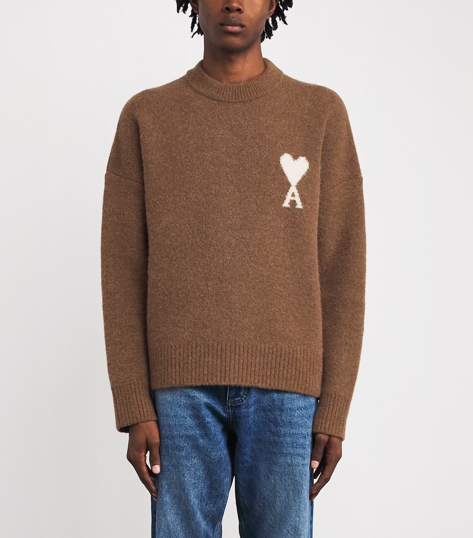 Alpaca-Blend Ami de Coeur Sweater 217 - NOISETTE/ECRU Image 3
