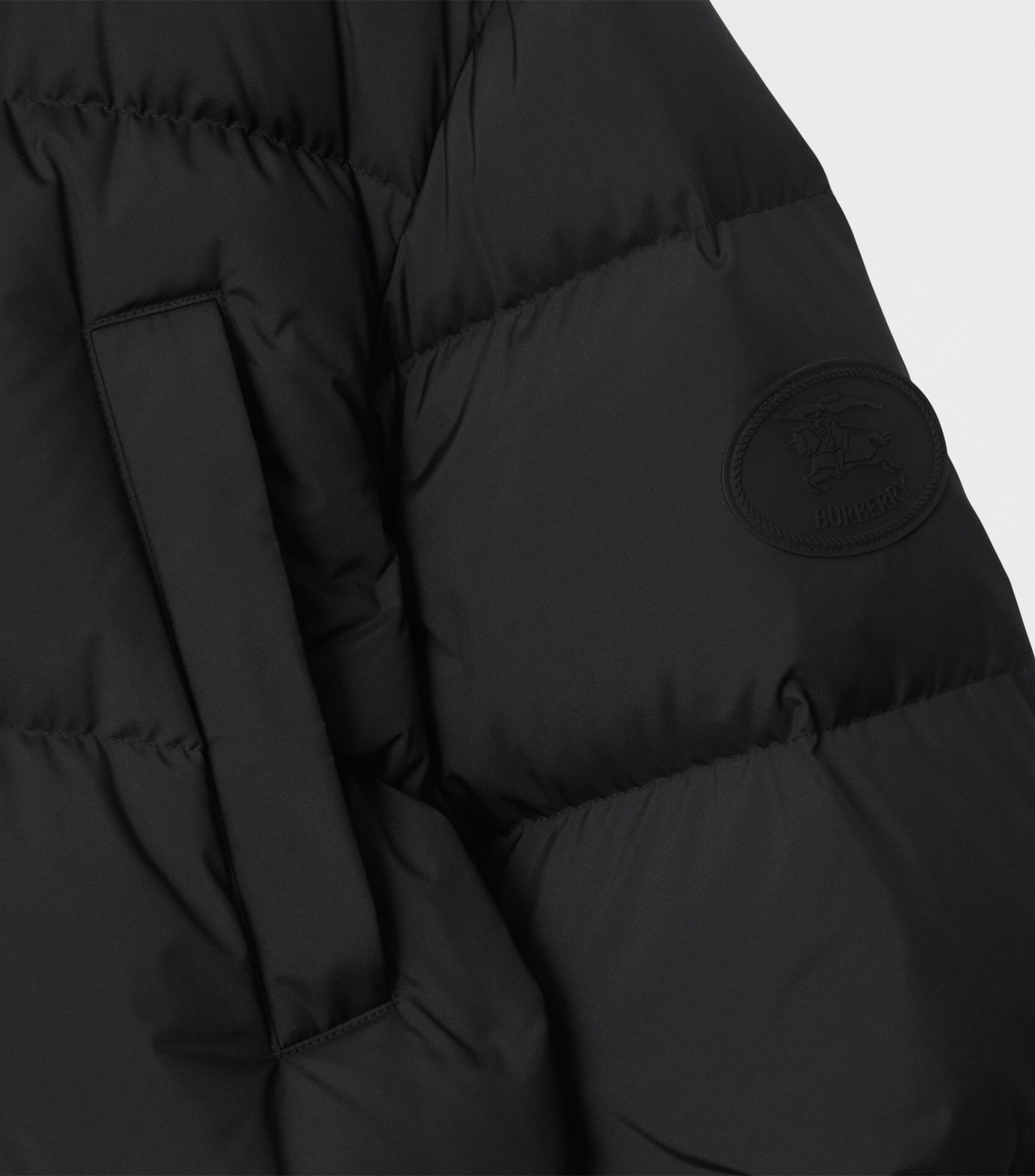 Hooded Down Puffer Jacket BLACK Image 5