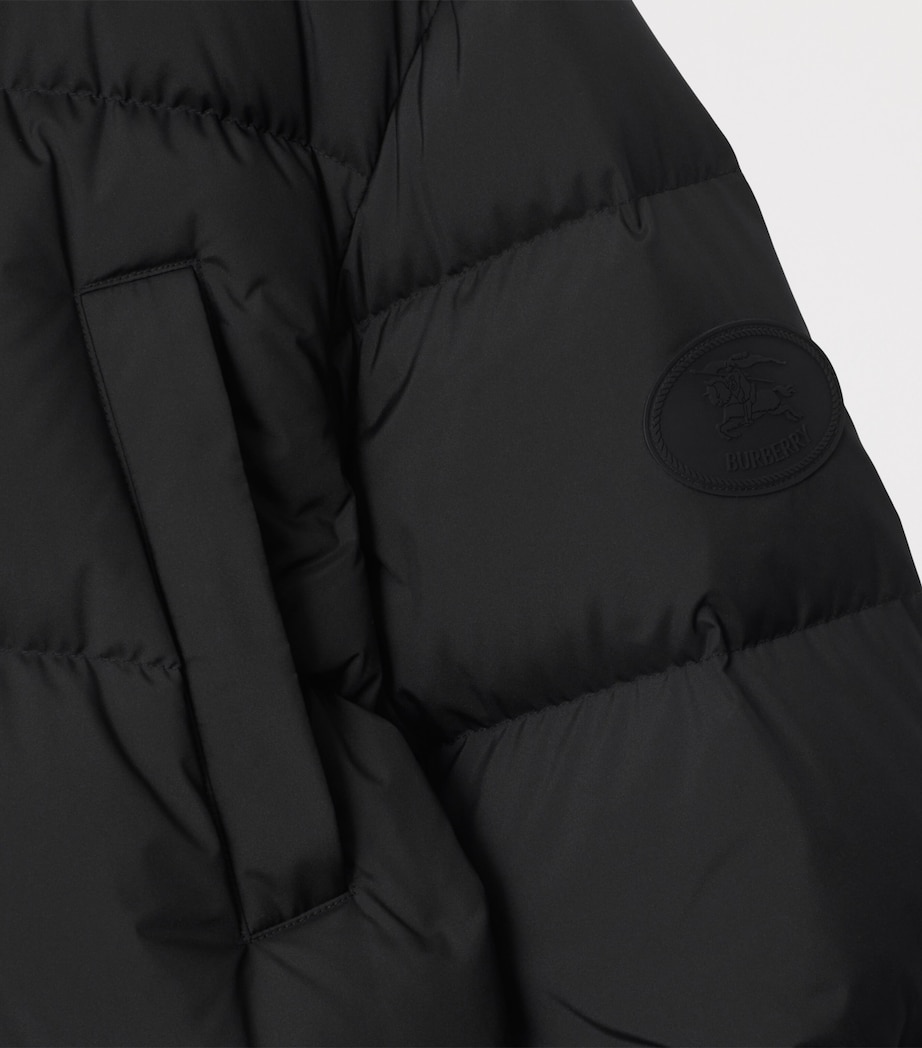 Hooded Down Puffer Jacket BLACK Image 5