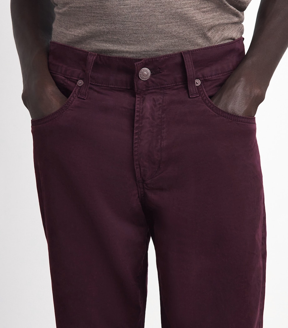 Citizens of Humanity Mens Gage Slim-Straight Jeans Burgundy Image 3