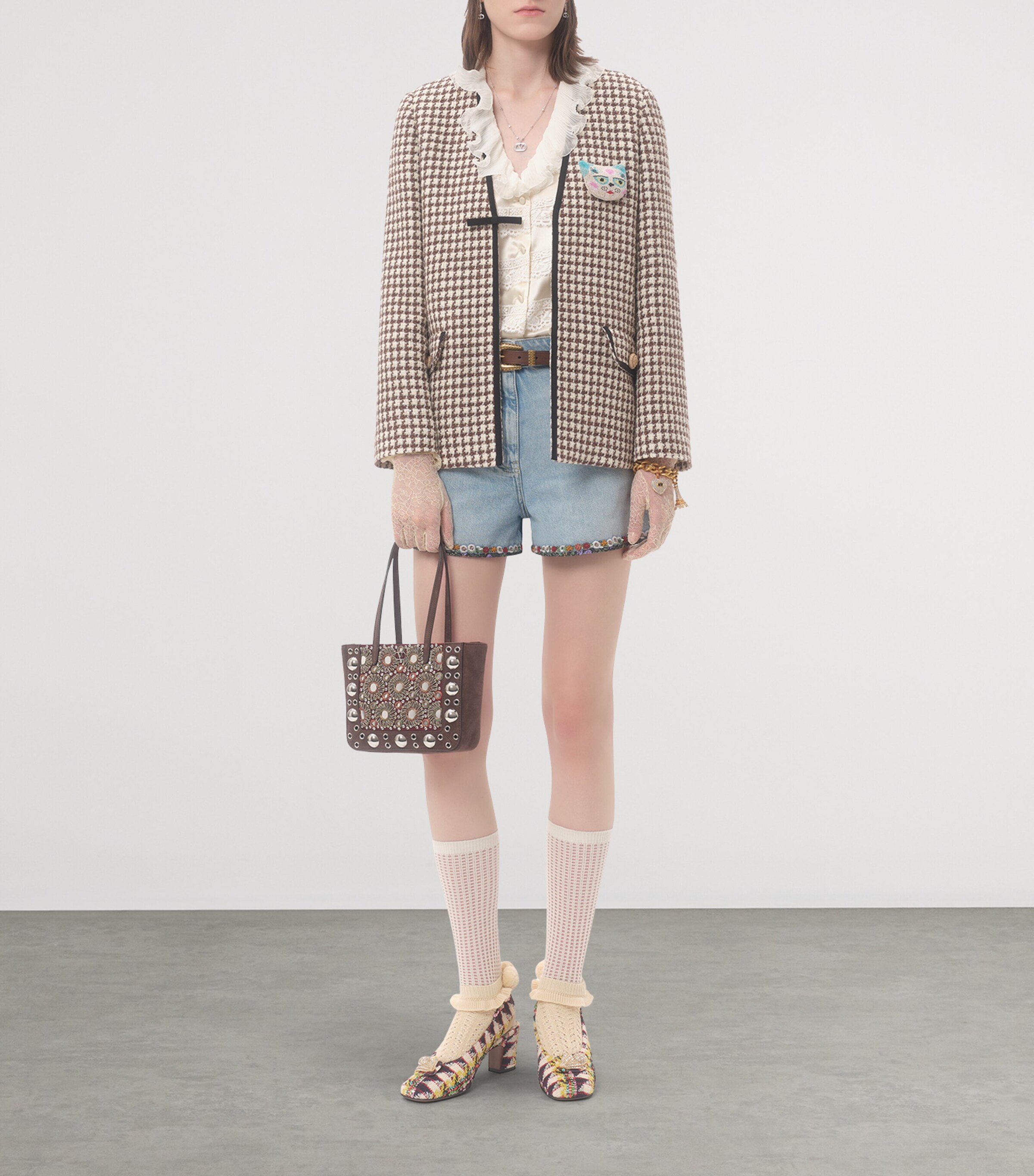 Valentino Garavani Mini Suede Embroidered Nellcôte Shoulder