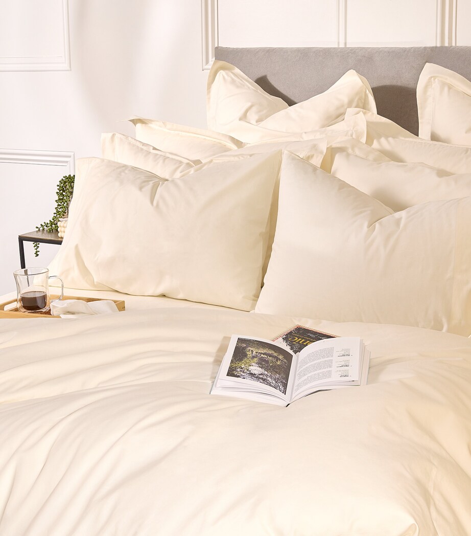 Harrods of London Chester Oxford Pillowcase Pair (50cm x 75cm) Ivory Image 4