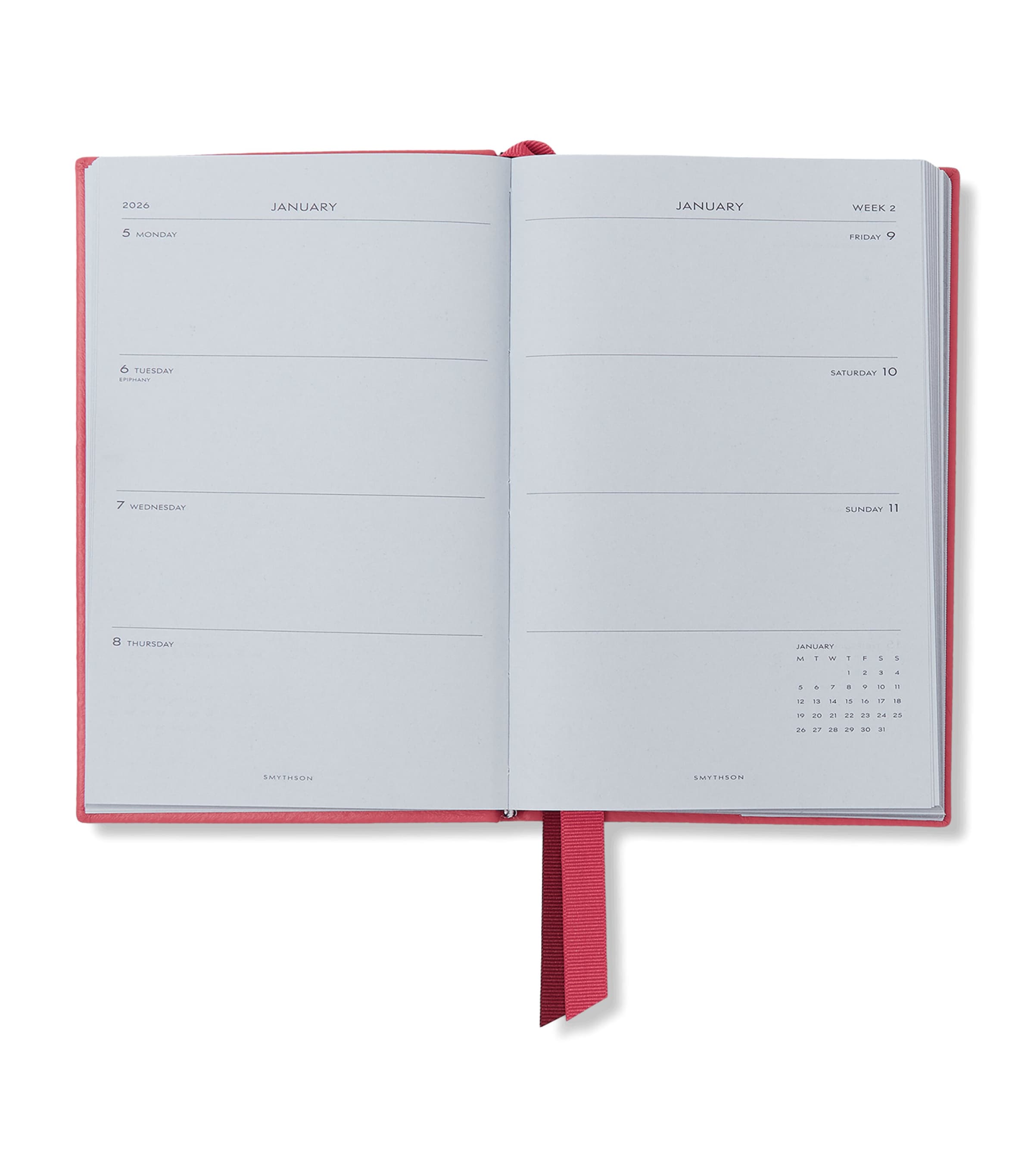 Grained Lambskin Chelsea Diary RASPBERRY Image 2