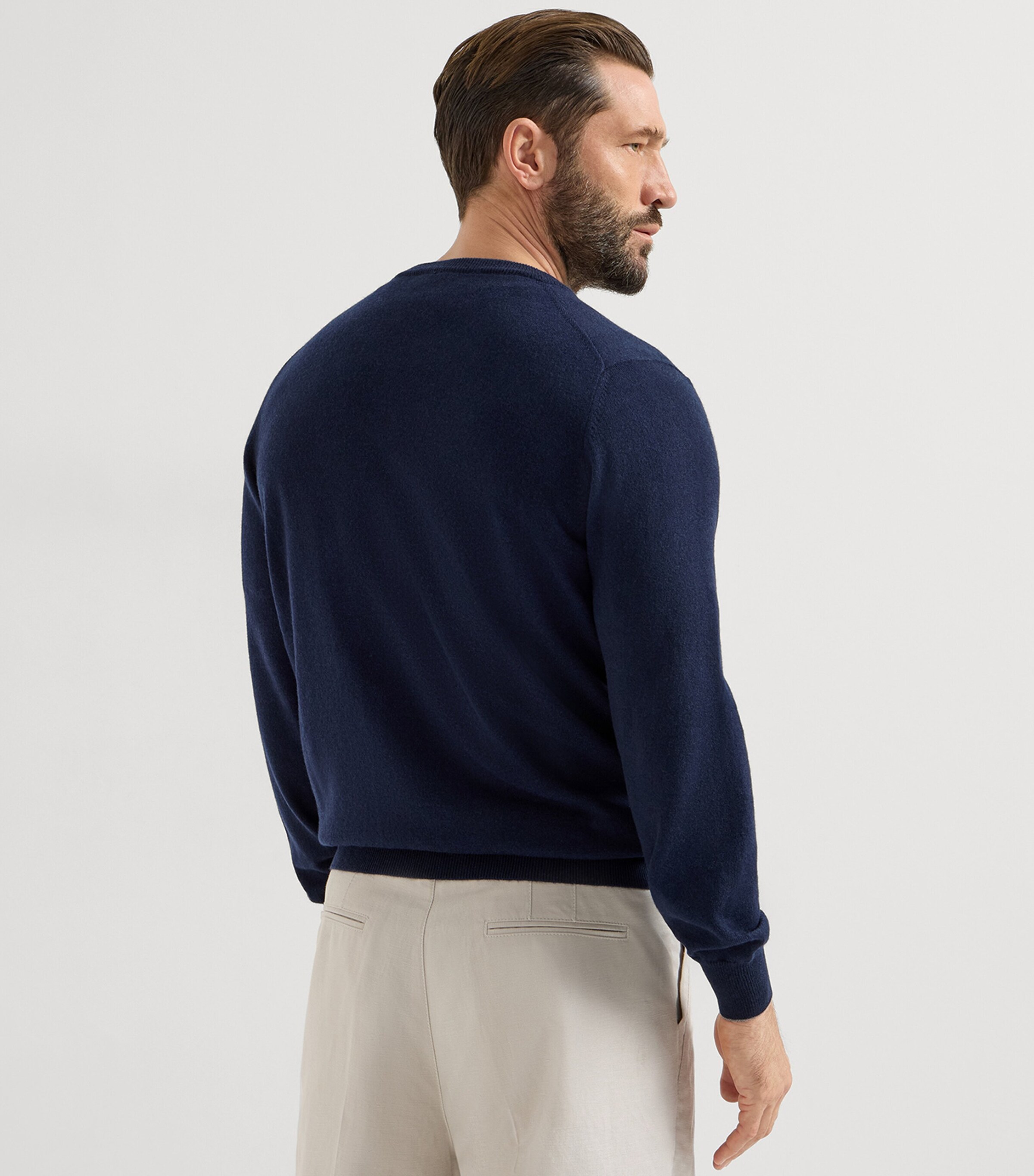 Brunello Cucinelli Mens Cashmere Crew-Neck Sweater Image 5