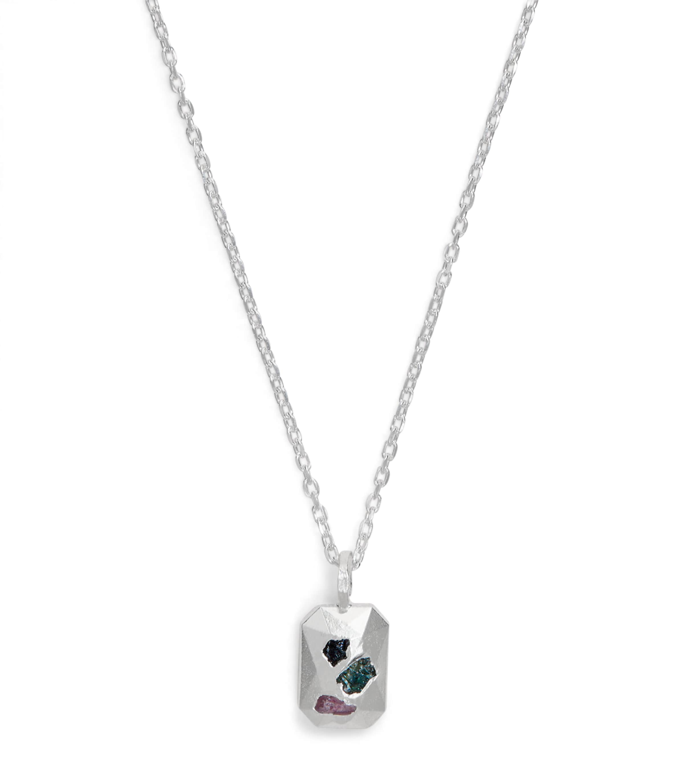 The Ouze Sterling Silver And Sapphire Necklace