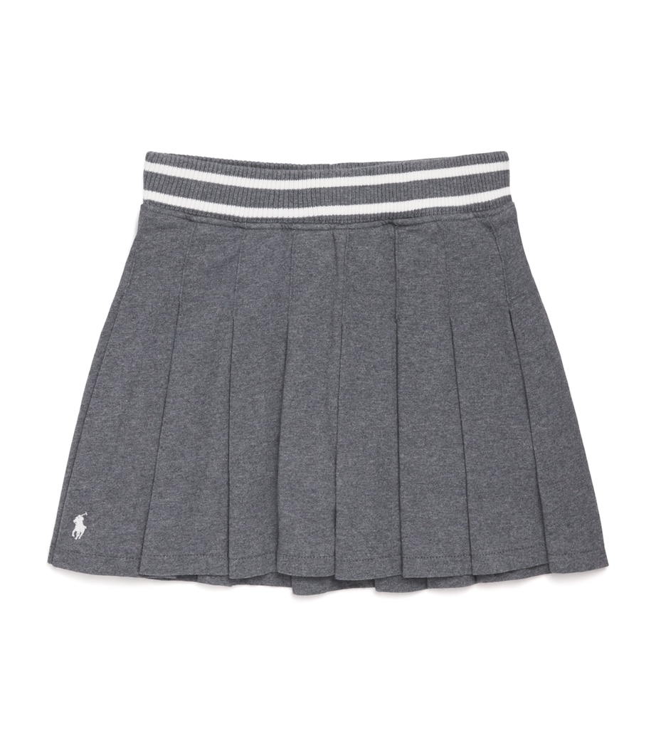 Cotton Pleated Skirt (7-14 Years) GREY HTR Image 1