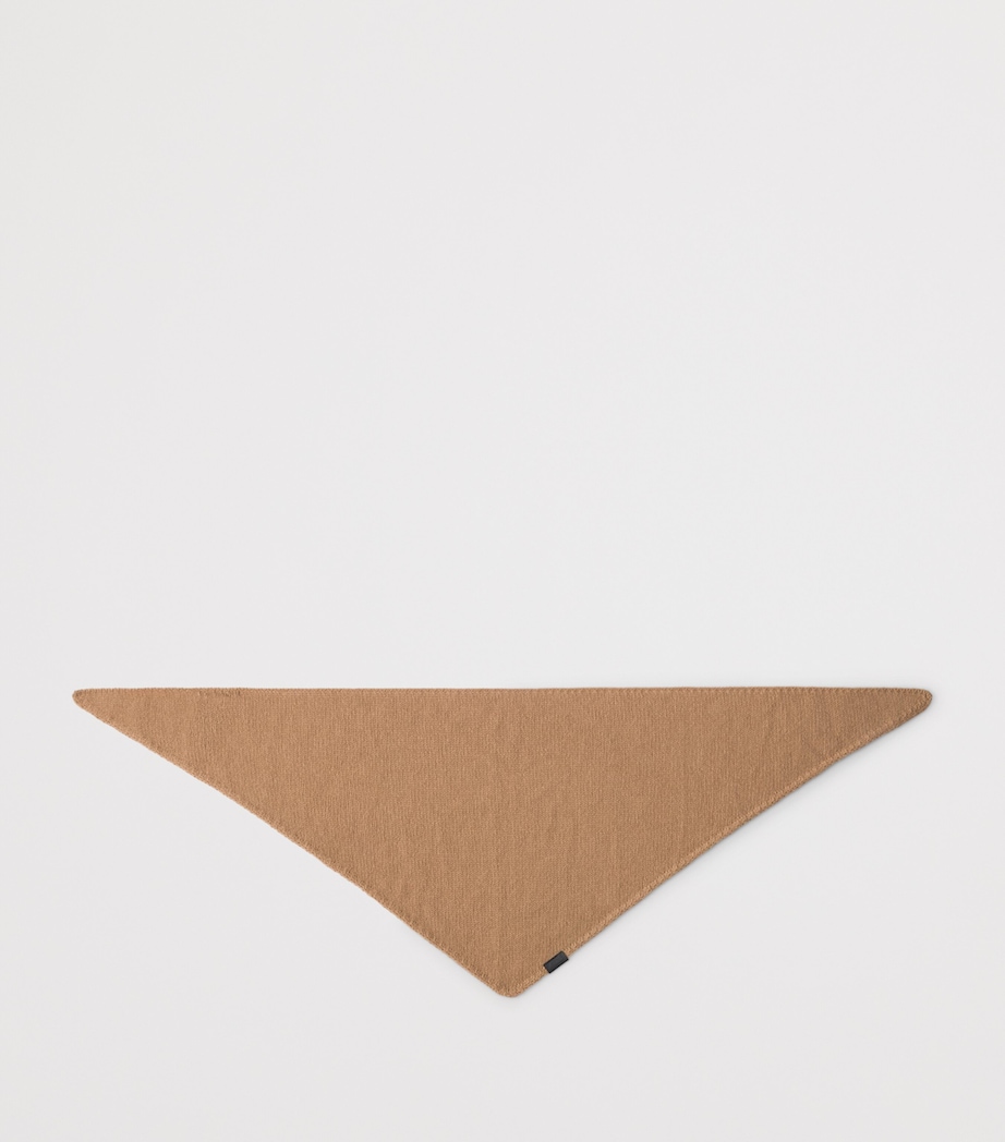 Prada Cashmere Triangular Shawl Brown Image 3
