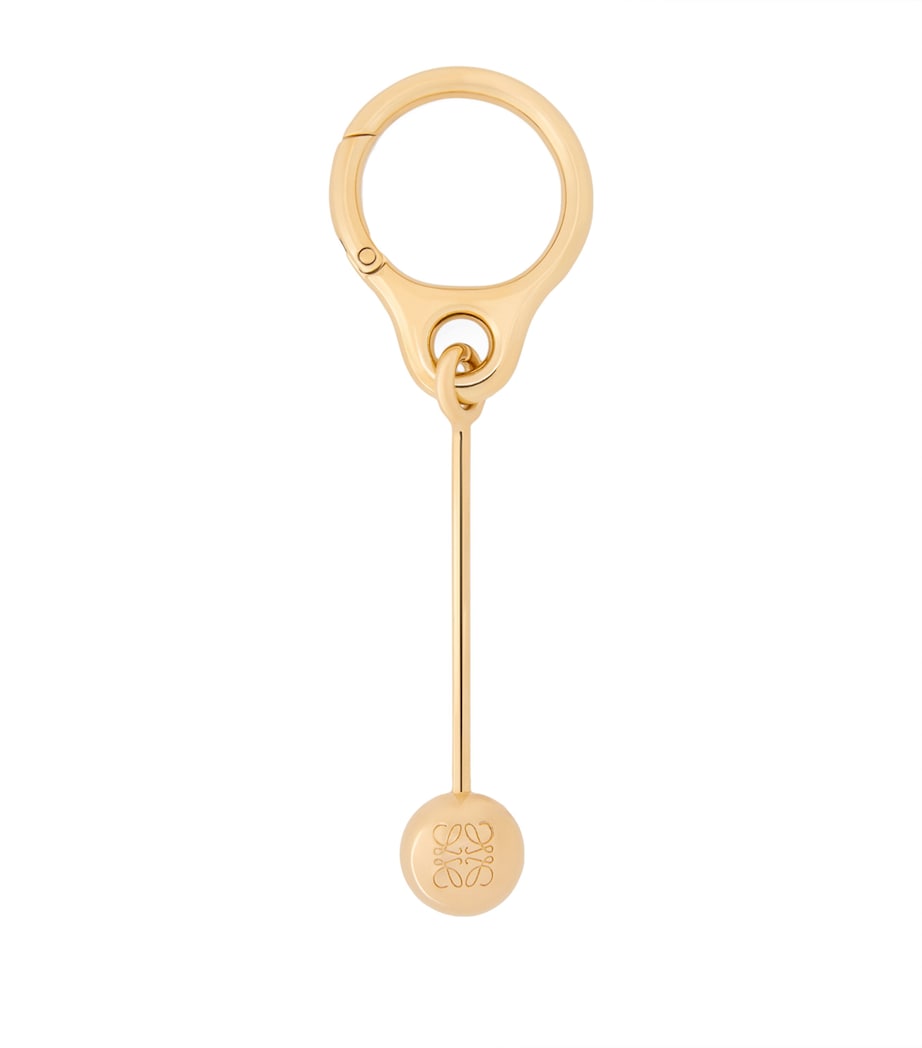 Bar Pebble Keyring GOLD Image 1