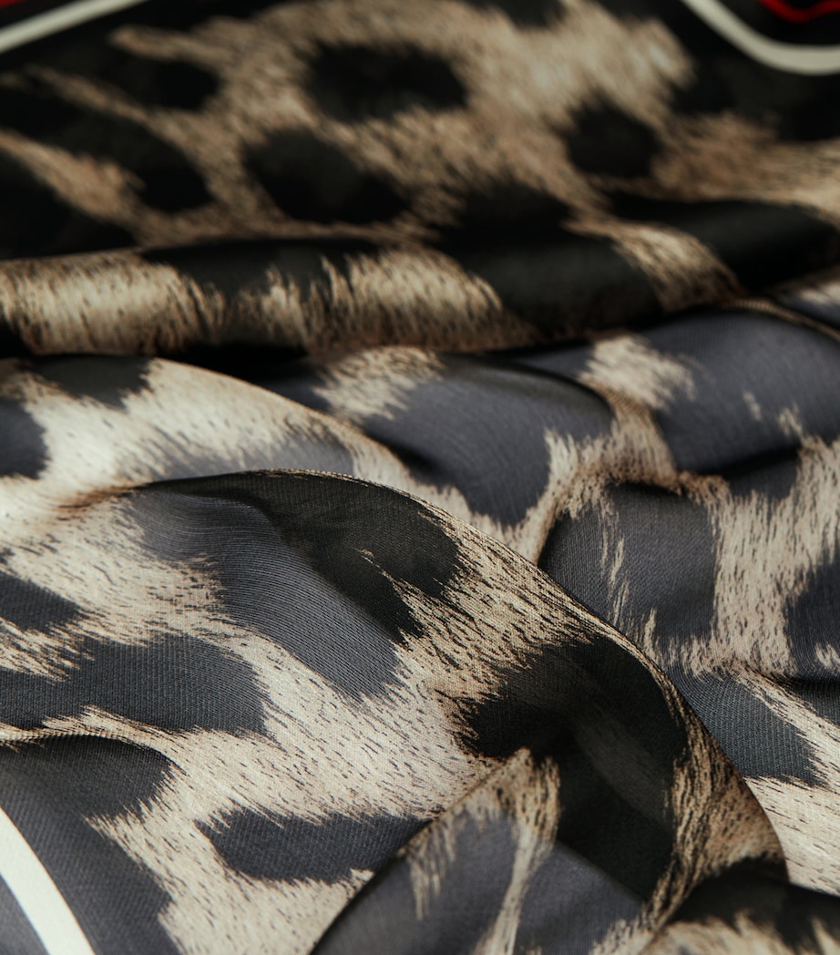 Givenchy Silk Chiffon Leopard Print Scarf Image 2