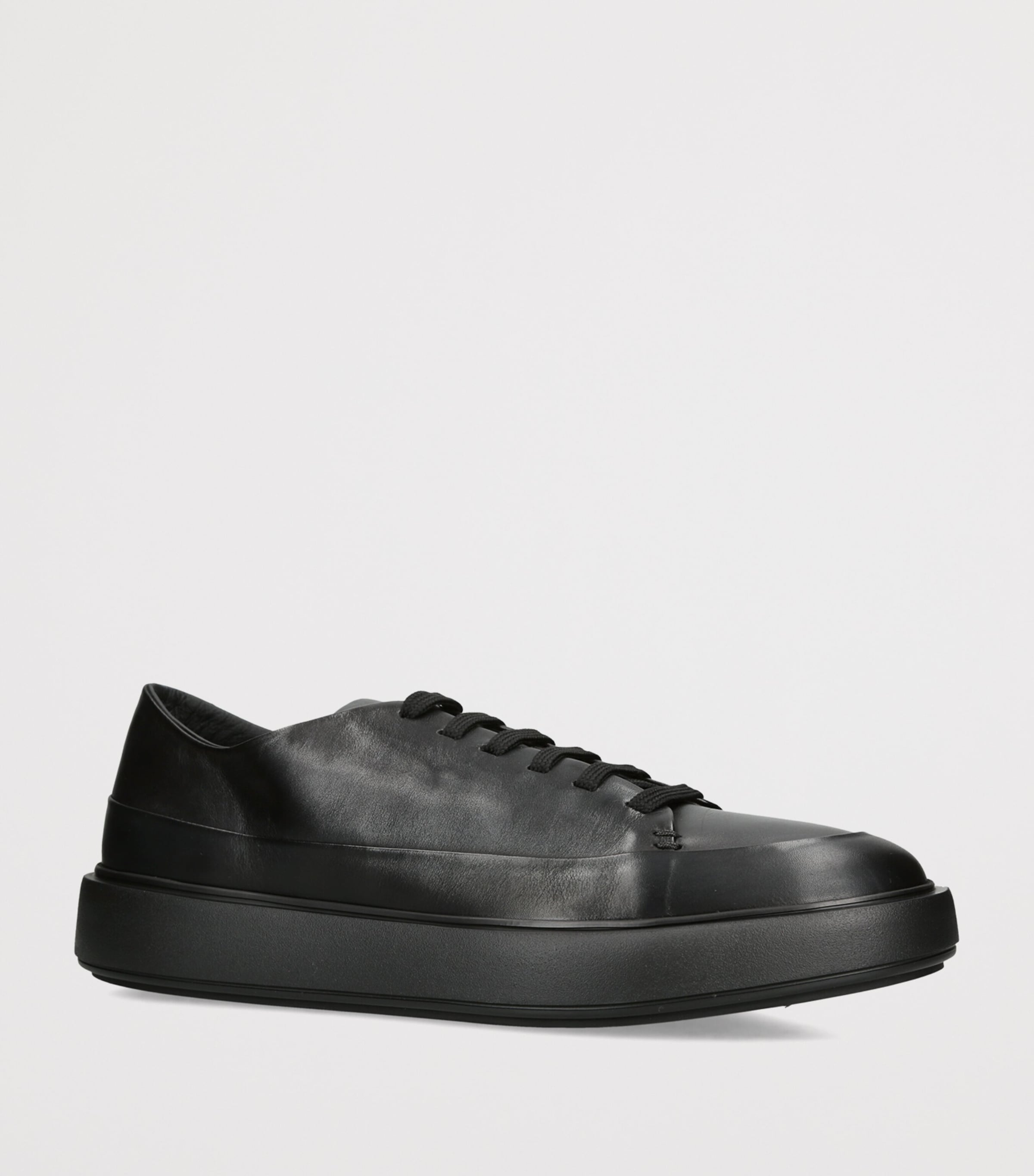 Officine Creative Leather Release Sneakers Black Image 2