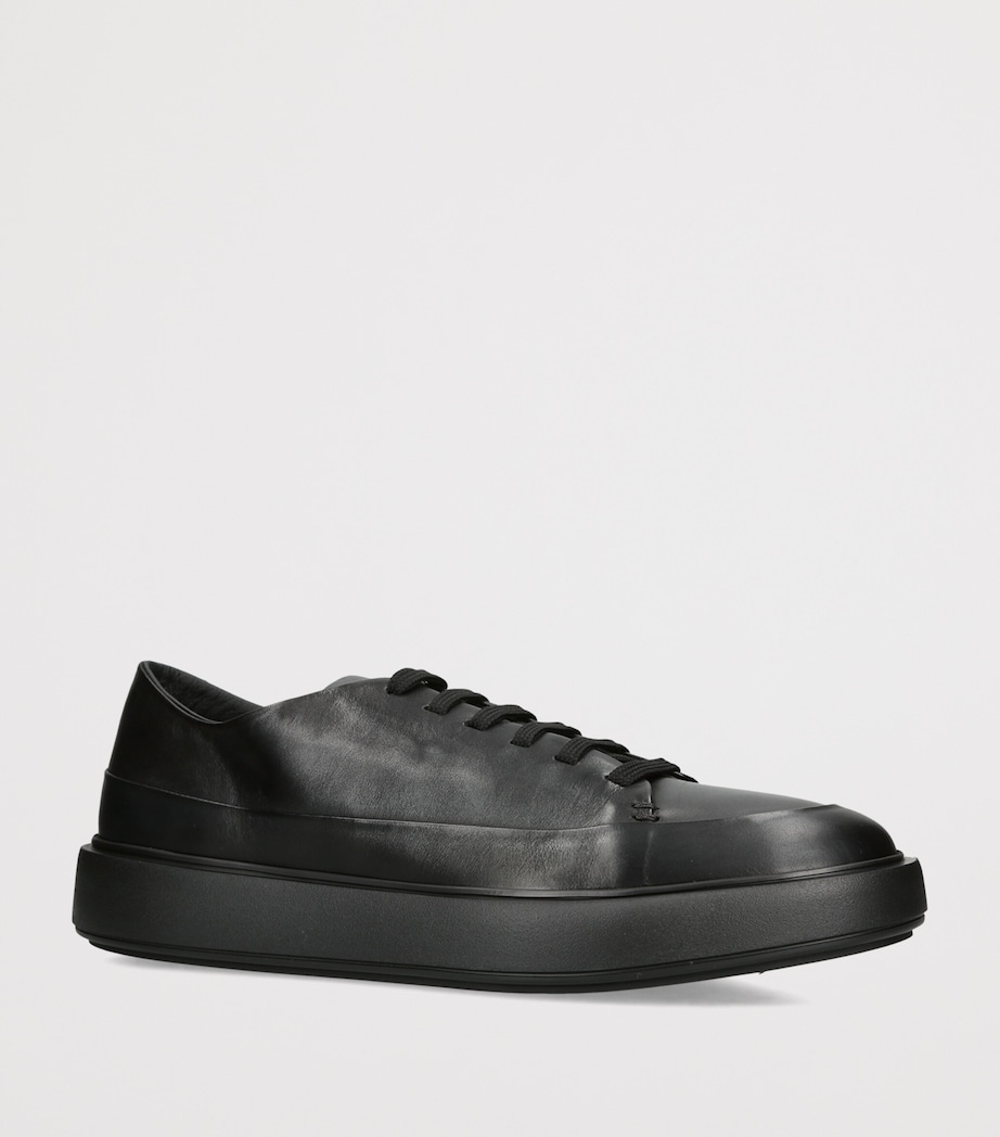 Officine Creative Leather Release Sneakers Black Image 2