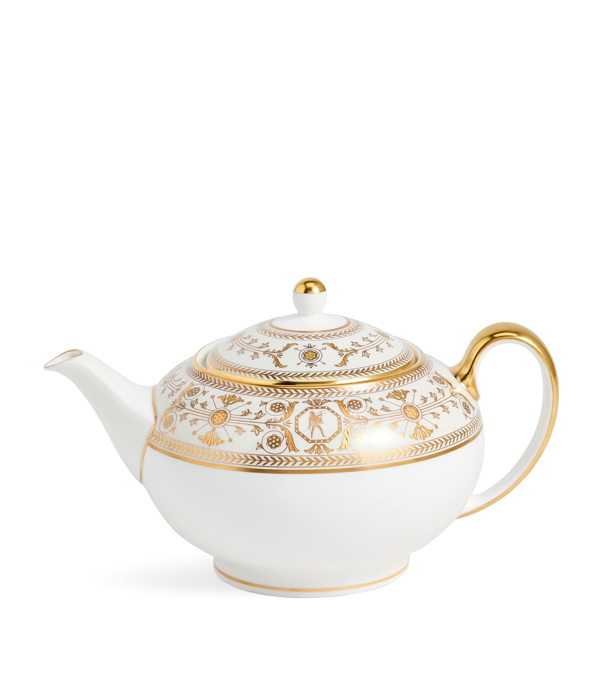 Wedgwood Bone China Bacchus Teapot In Gold
