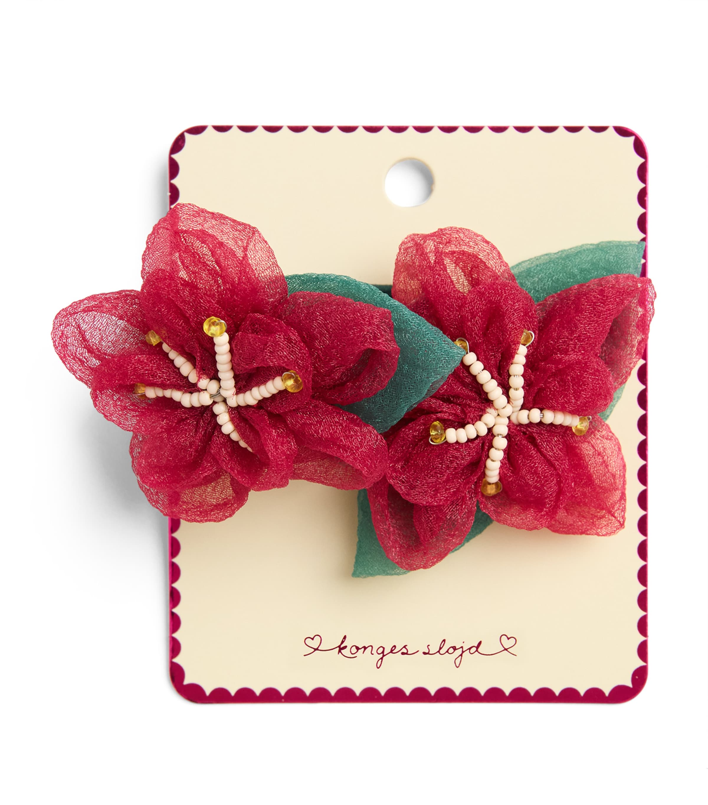 KONGES SLOJD Flower Hair Ties (Pack of 2) Image 1