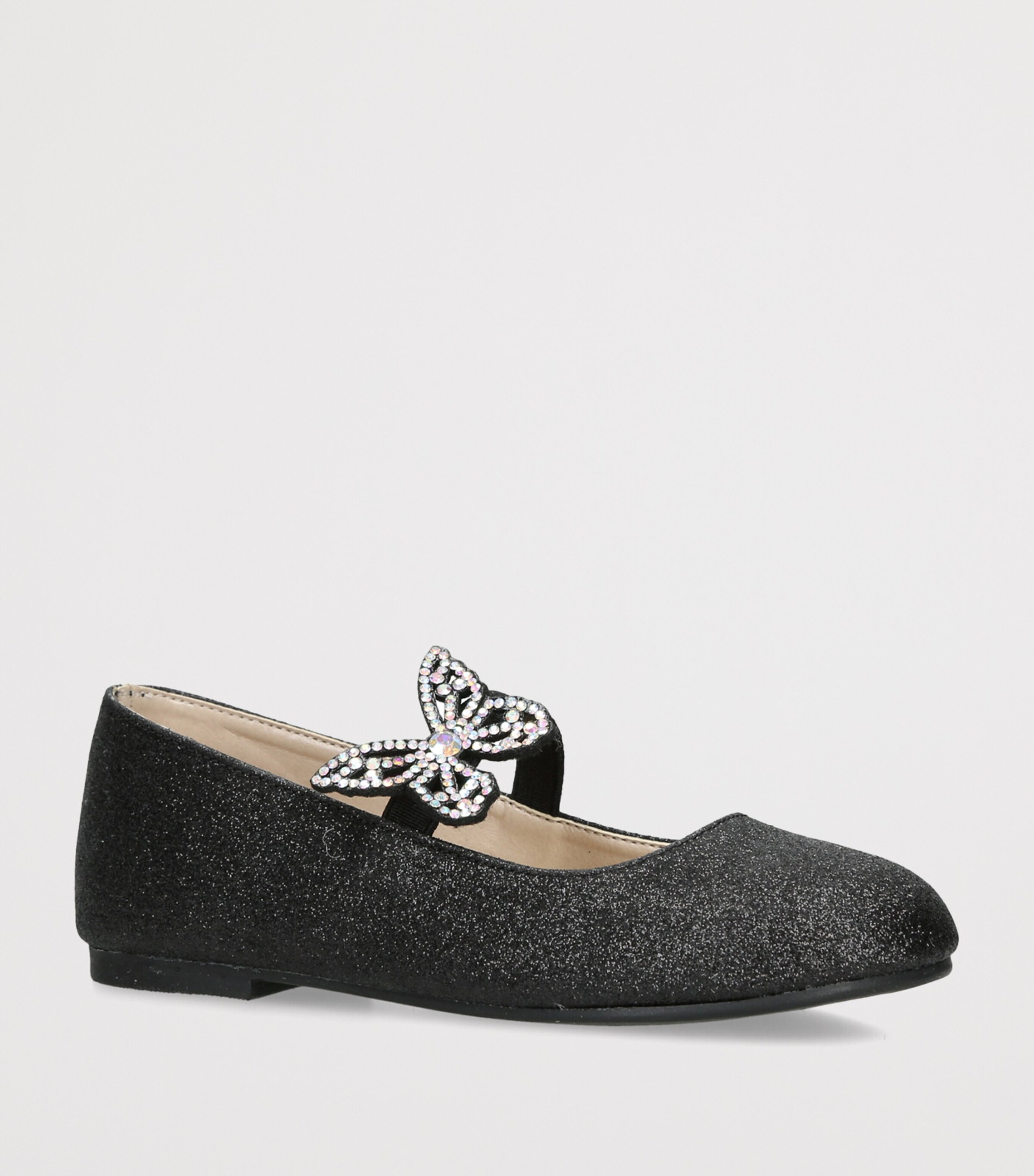 BabyWalker Sparkle Butterfly Ballet Flats Black Image 2