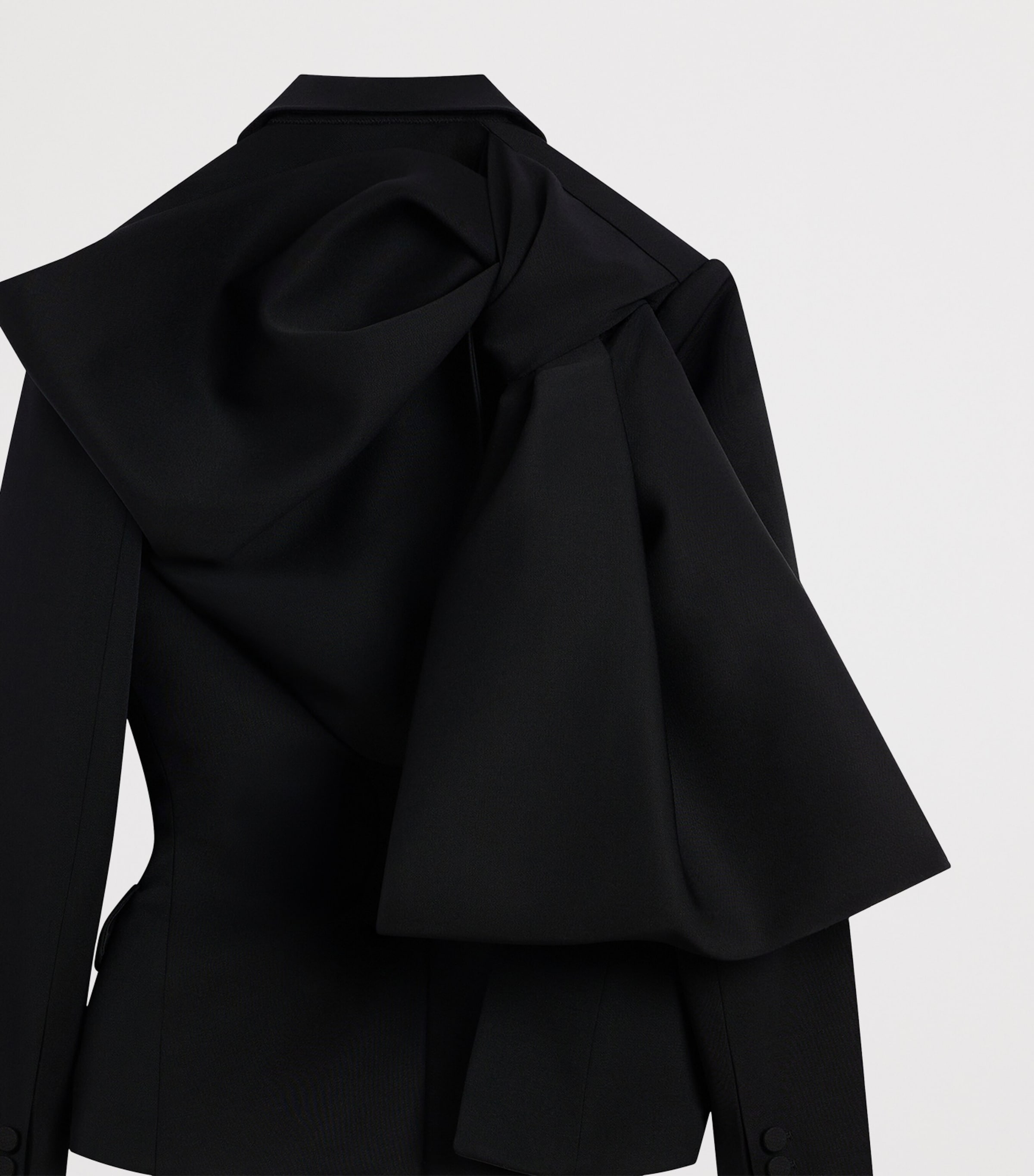 Givenchy Womens Wool Bow Slashed Blazer Image 9