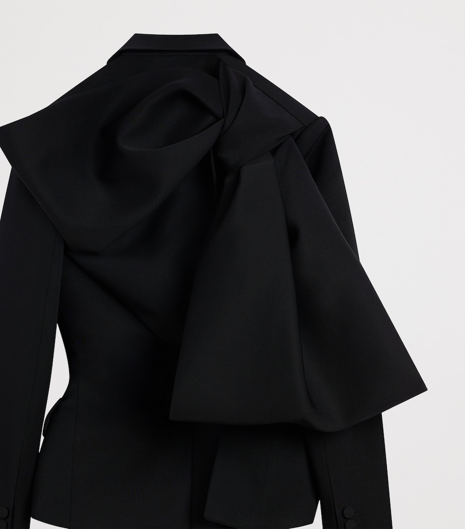 Givenchy Womens Wool Bow Slashed Blazer Image 9