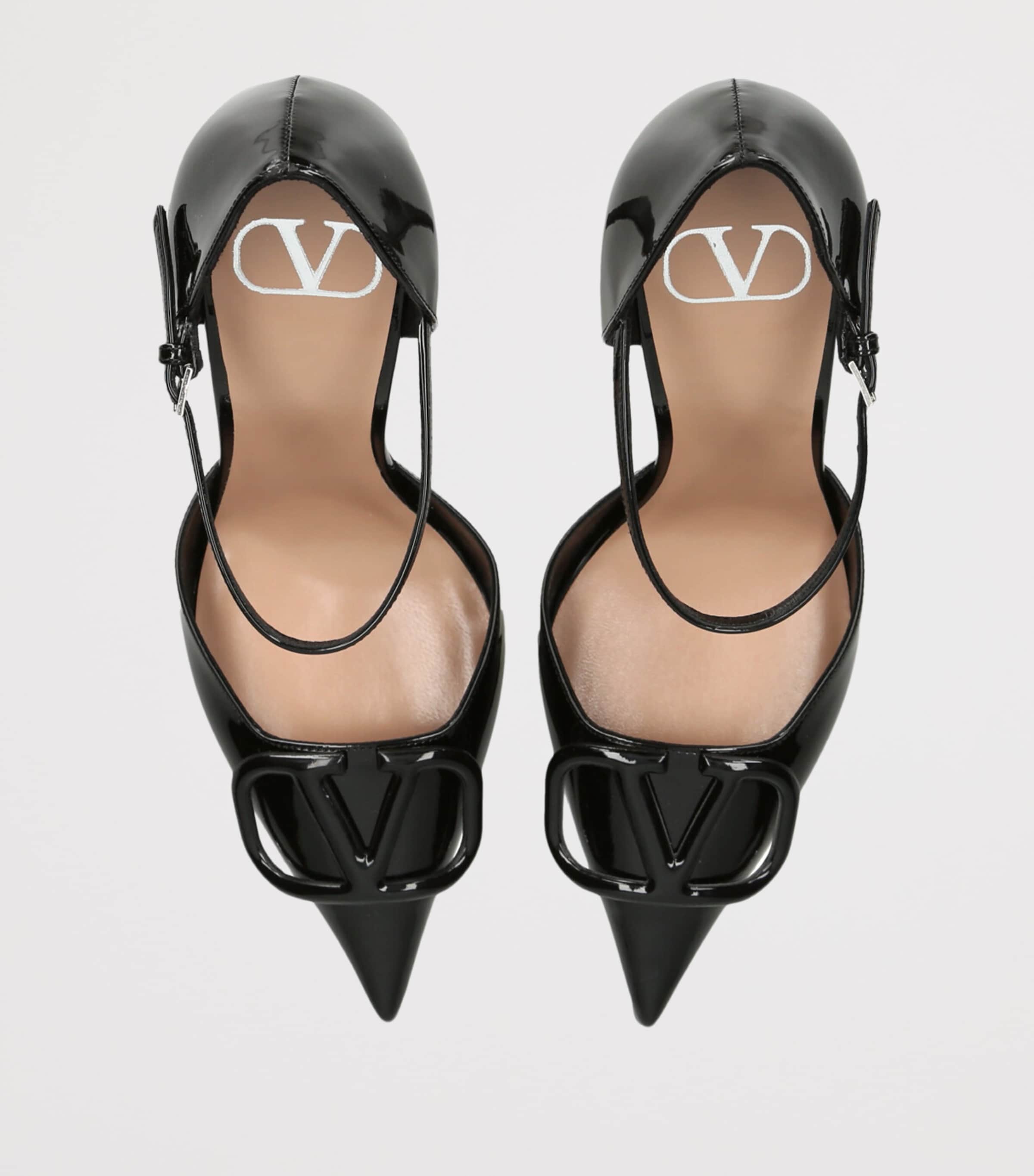 Valentino Garavani Patent Leather VLogo D’Orsay Pumps 100 Black Image 4