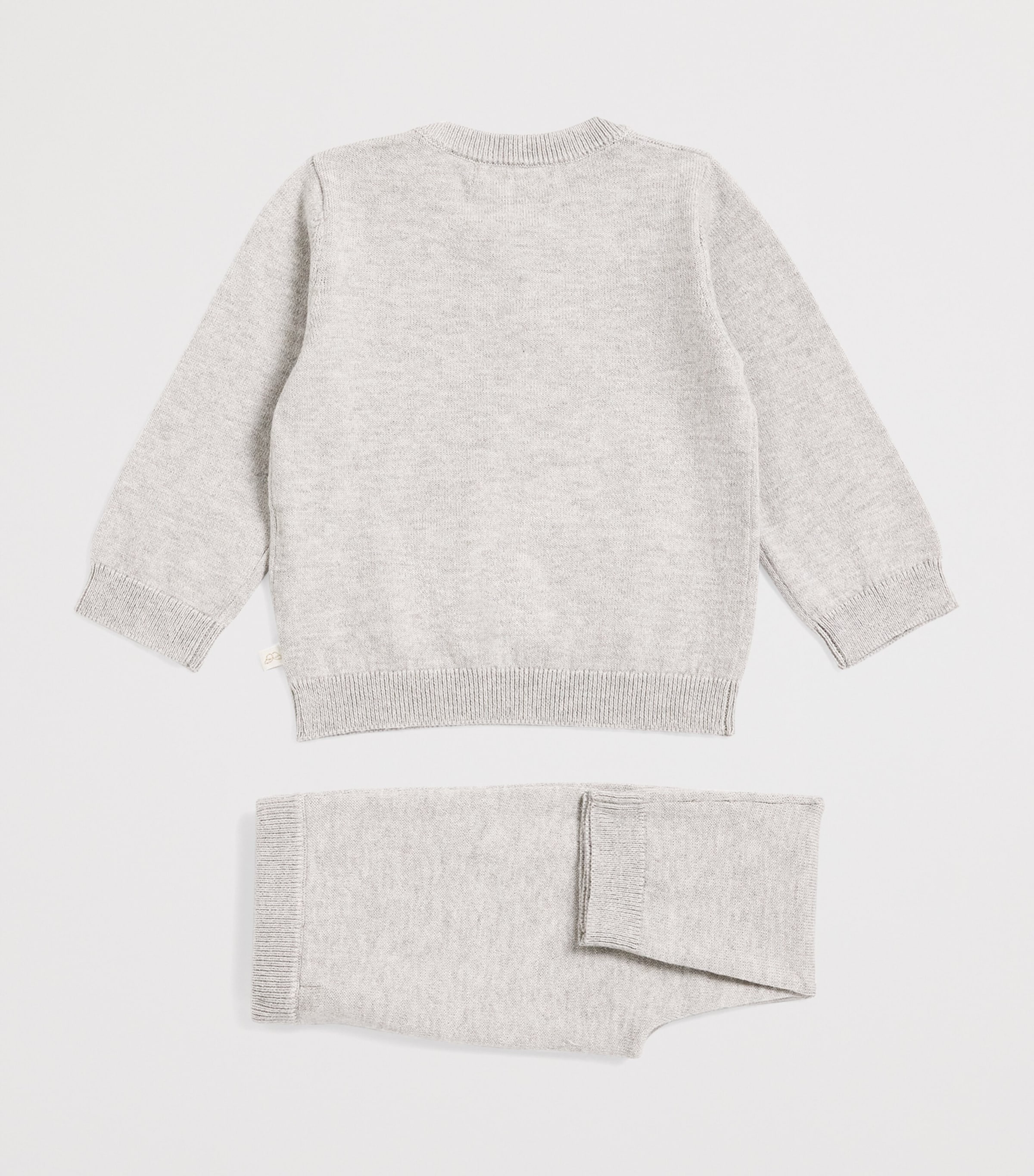 Marie-Chantal Star Sweater and Sweatpants Set (3-24 Months) Grey Image 2