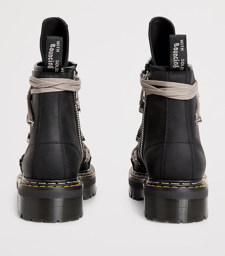 Rick Owens x Dr. Martens Leather Megalace Boots BLACK 09 Image 4