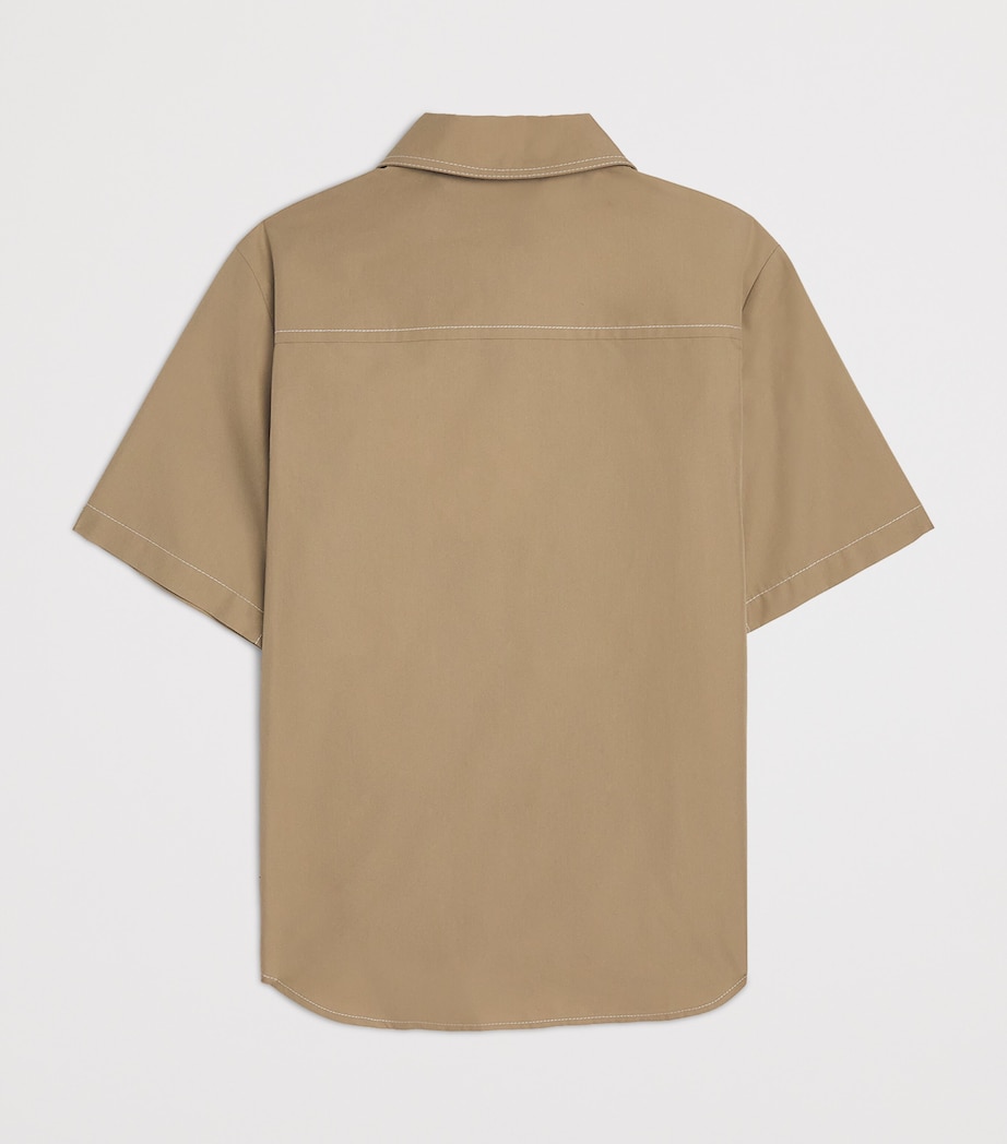 Moncler Enfant Poplin Short-Sleeve Shirt (8-10 Years) Image 2