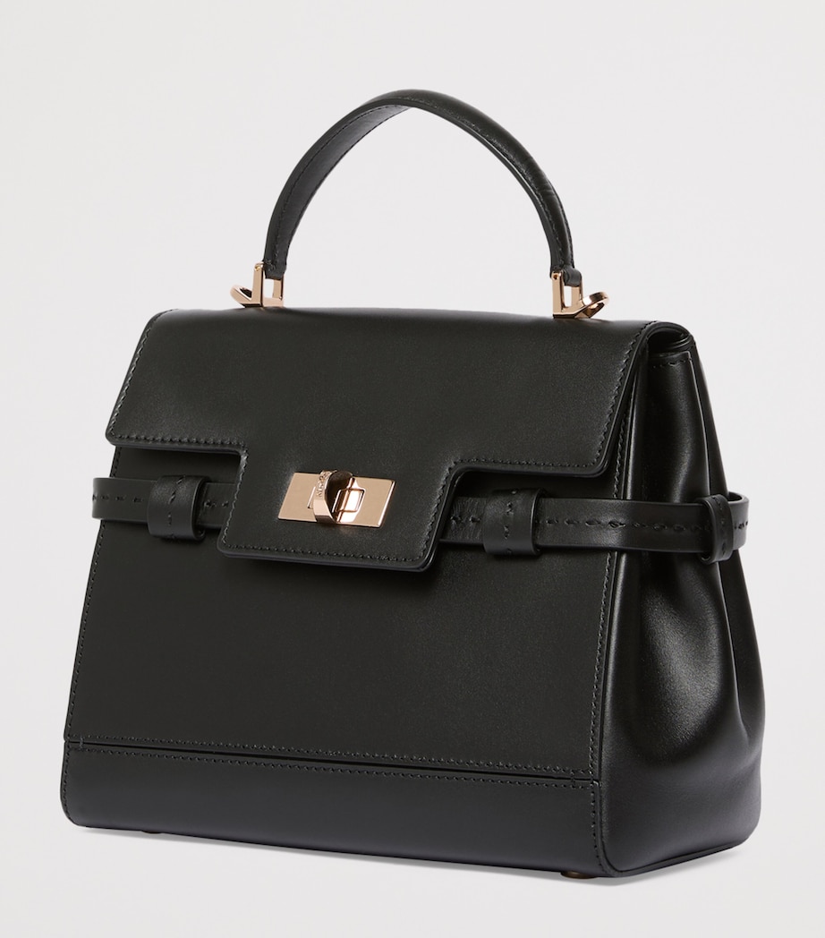 Leather Margaux Top-Handle Bag BLACK Image 2