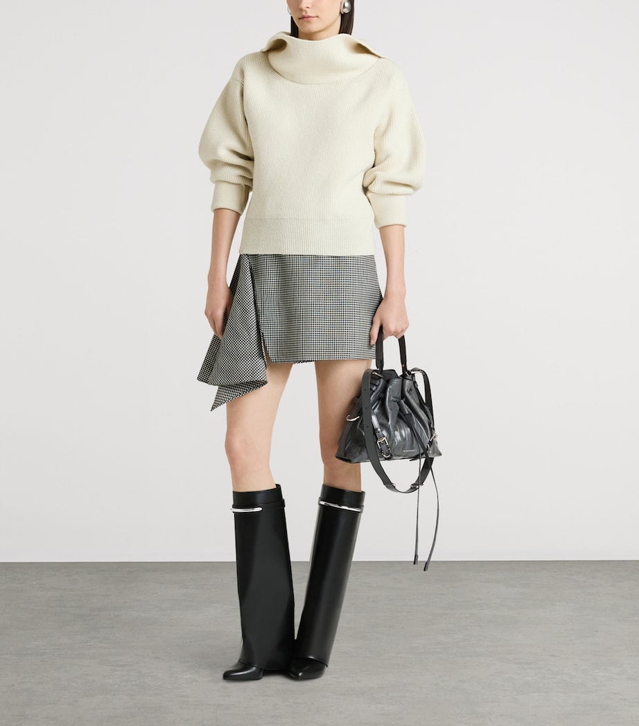 Givenchy Womens Wool-Blend Slashed Sweater Image 2