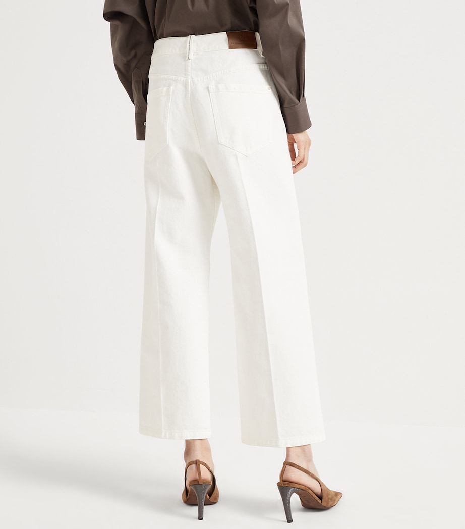 Denim Monili-Detail Trousers C600 Image 3