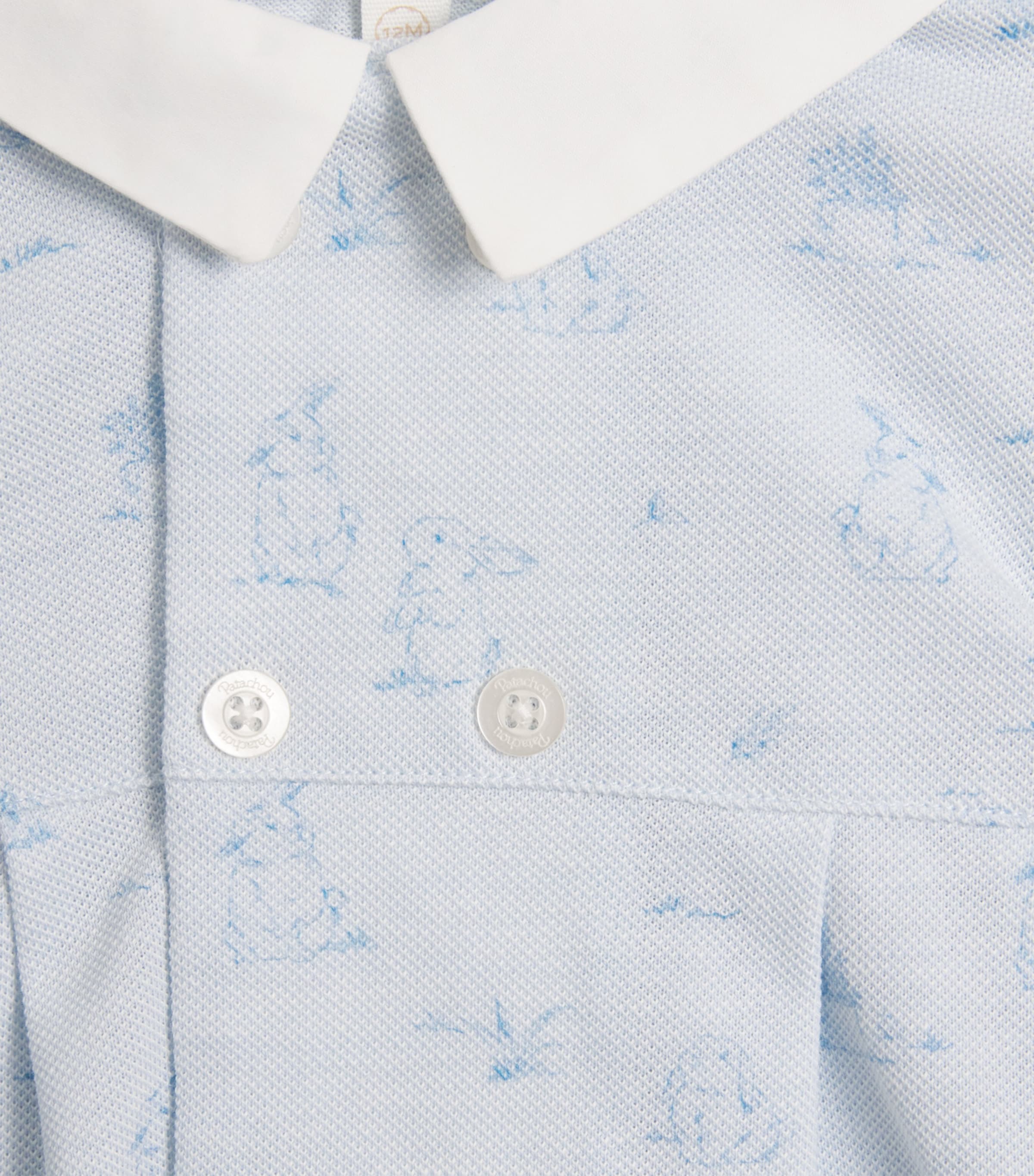 Cotton Printed Playsuit (1-24 Months) BLUE TOILE DE JOUY Image 3