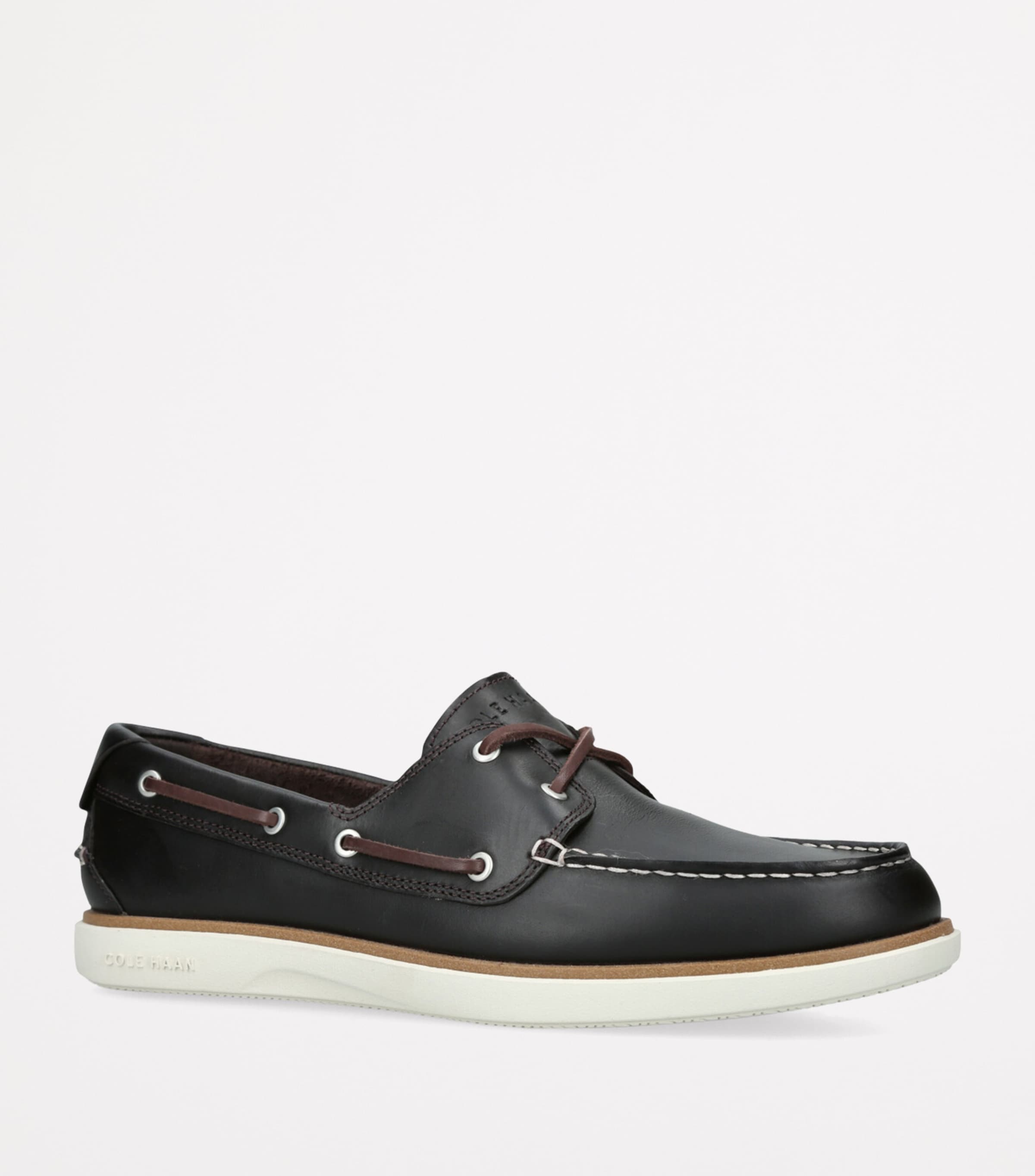 Leather GrandPrø Windward Boat Shoes DARK BROWN Image 3