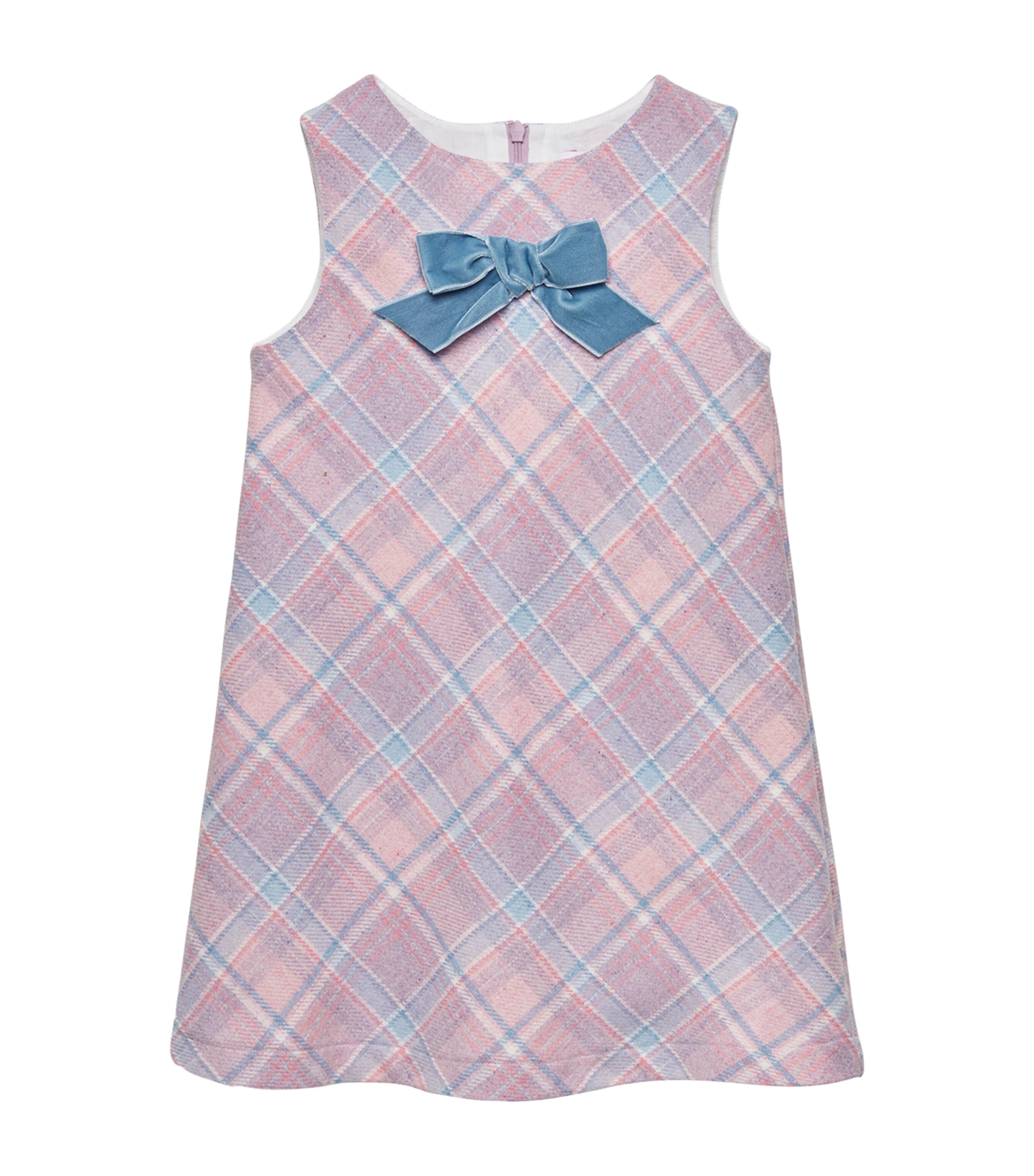 Shop Trotters Check Penelope Pinafore Dress In Pink