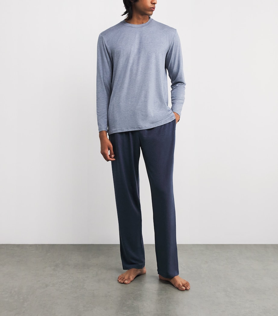 Soft Lounge Trousers 547 BLUE MELANGE Image 2