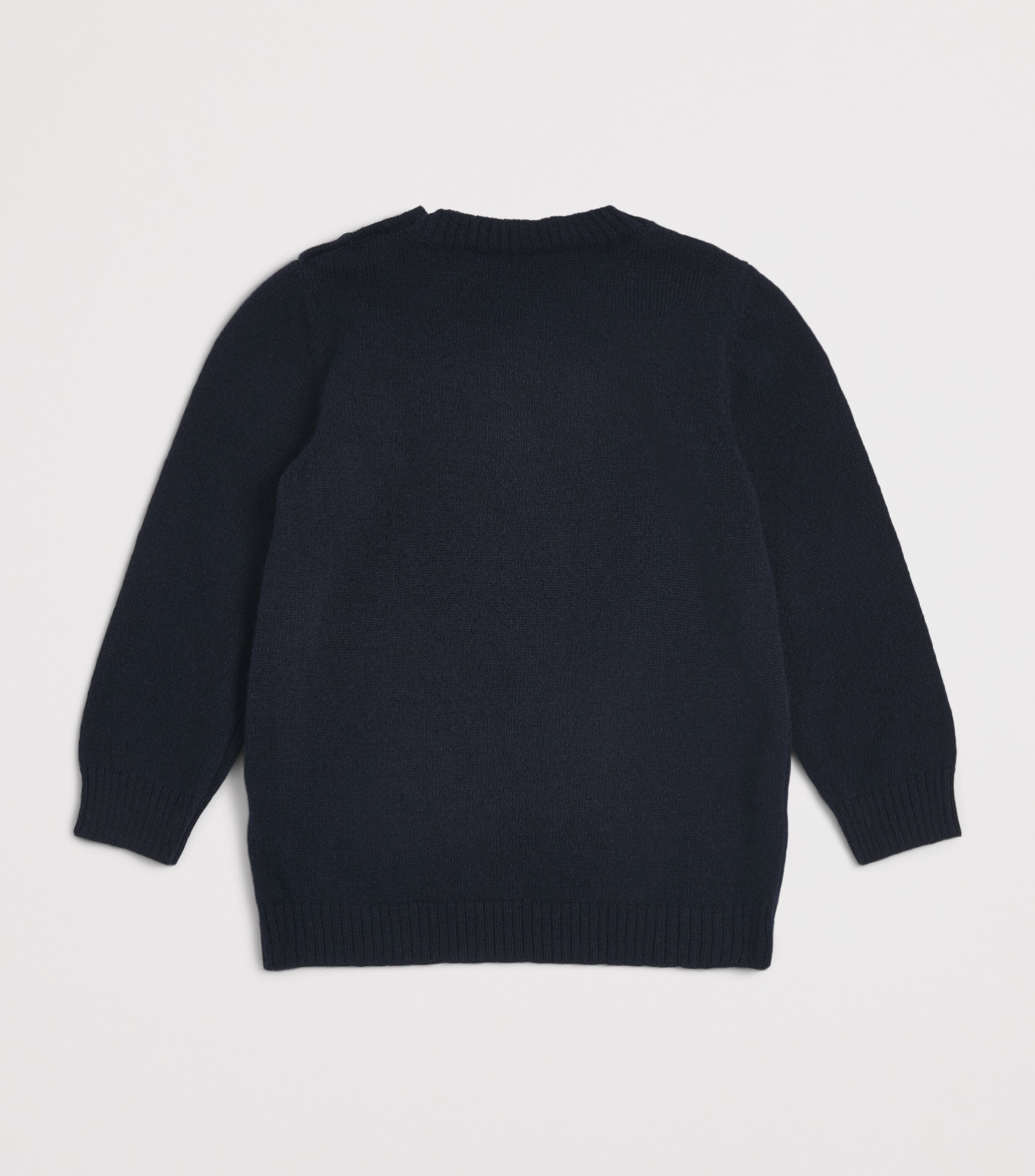 Per Te Wool-Cashmere Snowman Sweater (3-36 Months) Blu Image 2