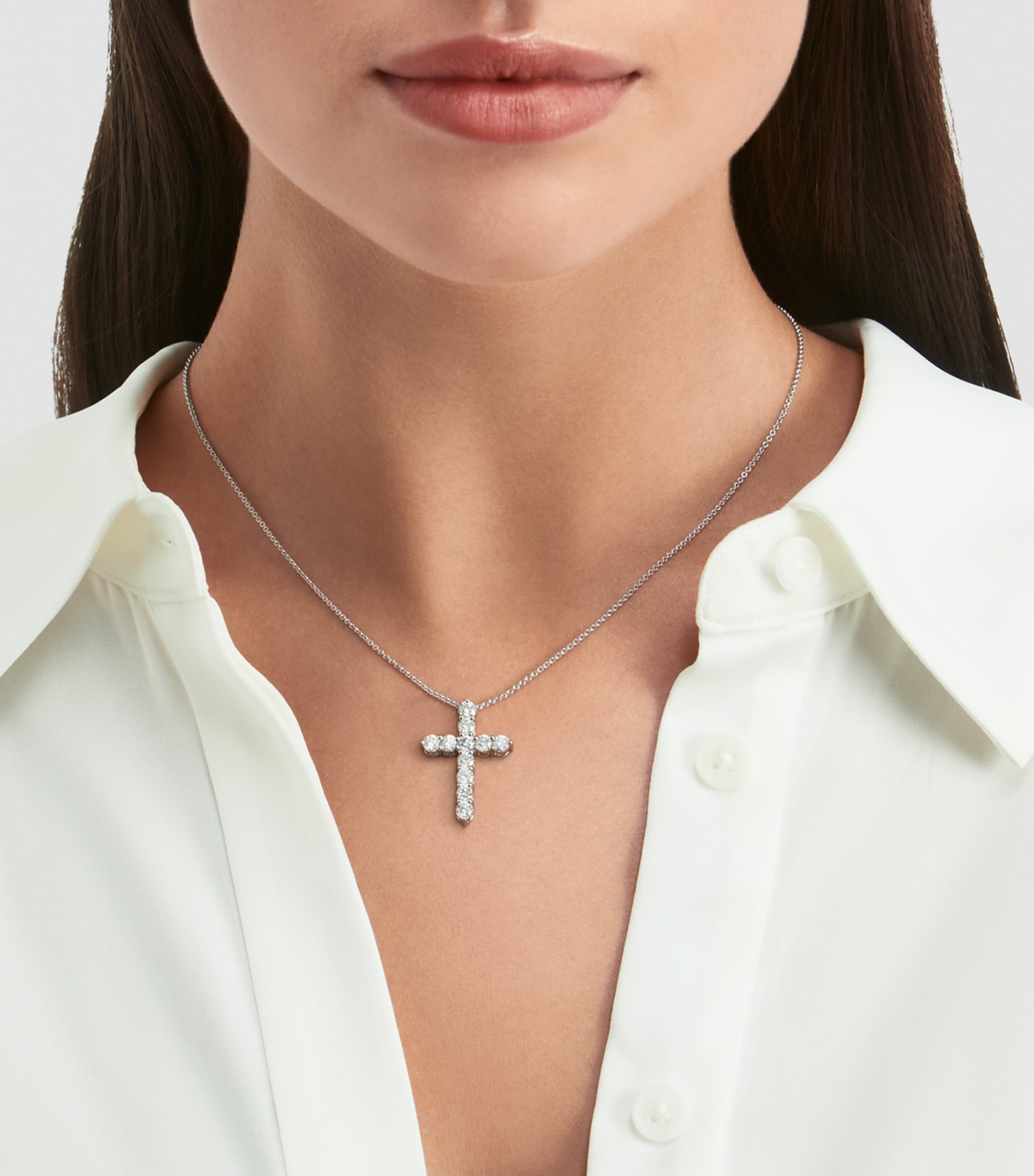 White Gold and Diamond Classic Graff Necklace WHITE GOLD Image 2