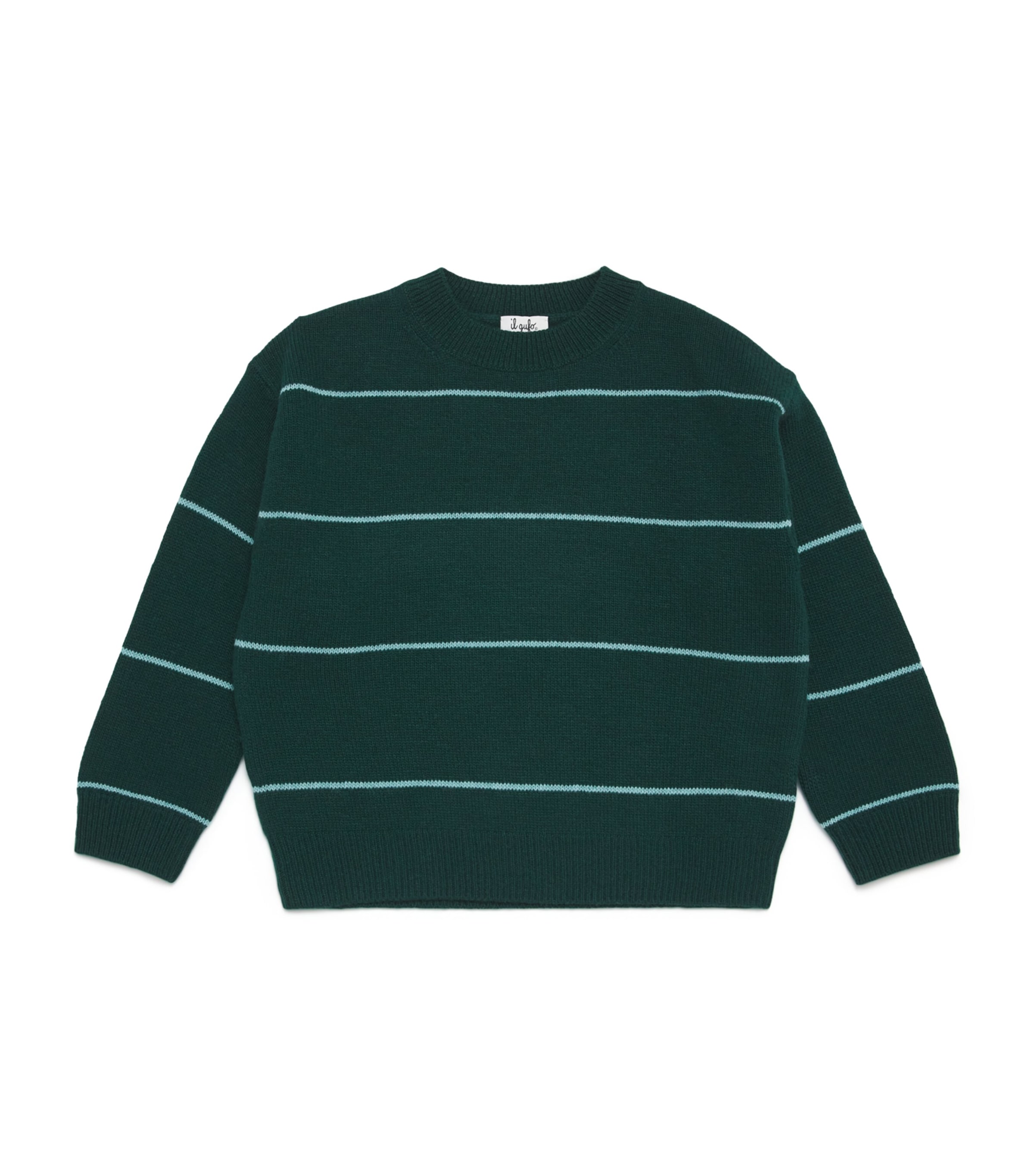 Wool Striped Sweater (2-14 Years) 5745GREEN/TURQUOISE Image 1