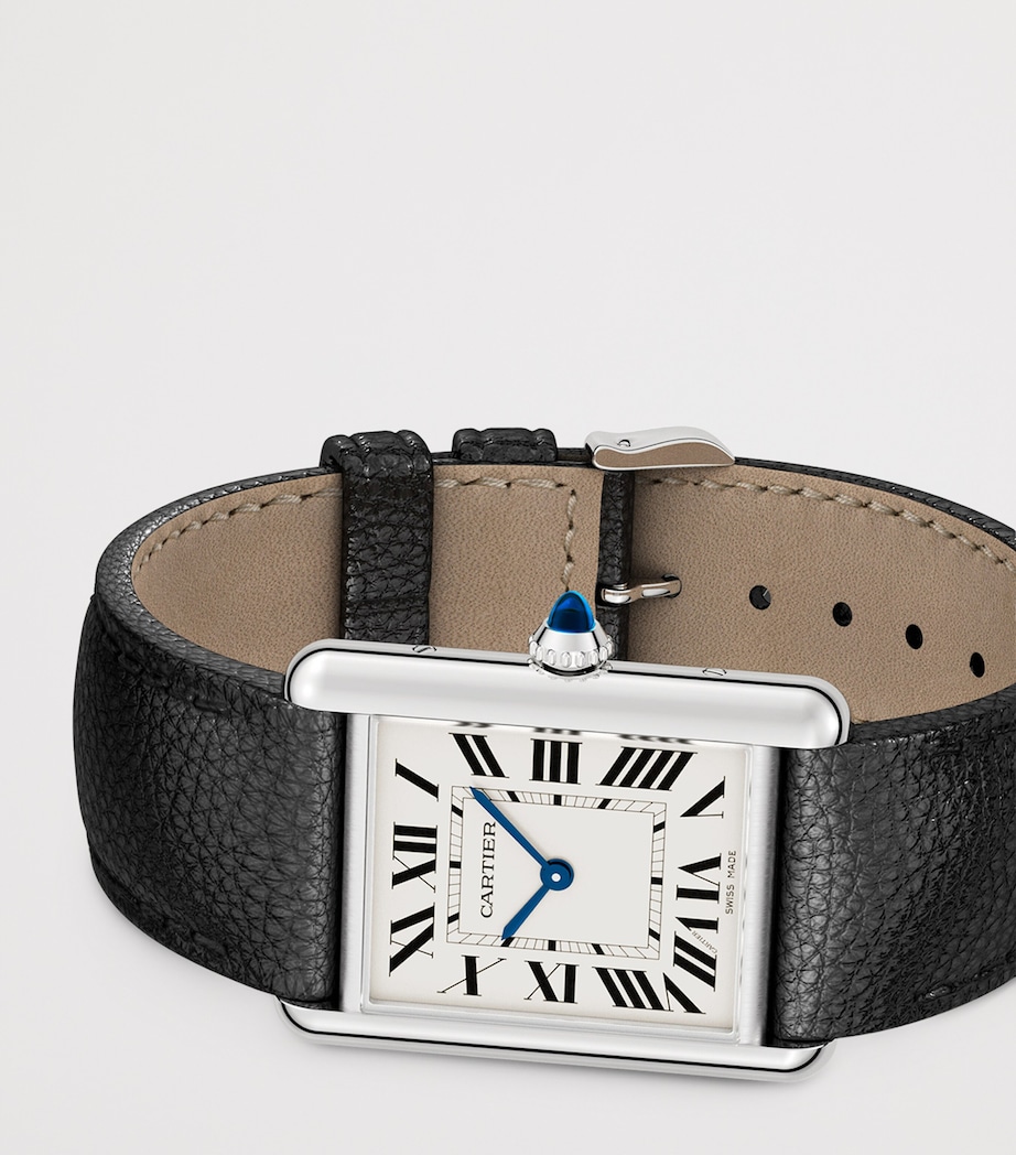 Large Stainless Steel Tank Must Watch 25.5mm SILVERED Image 3