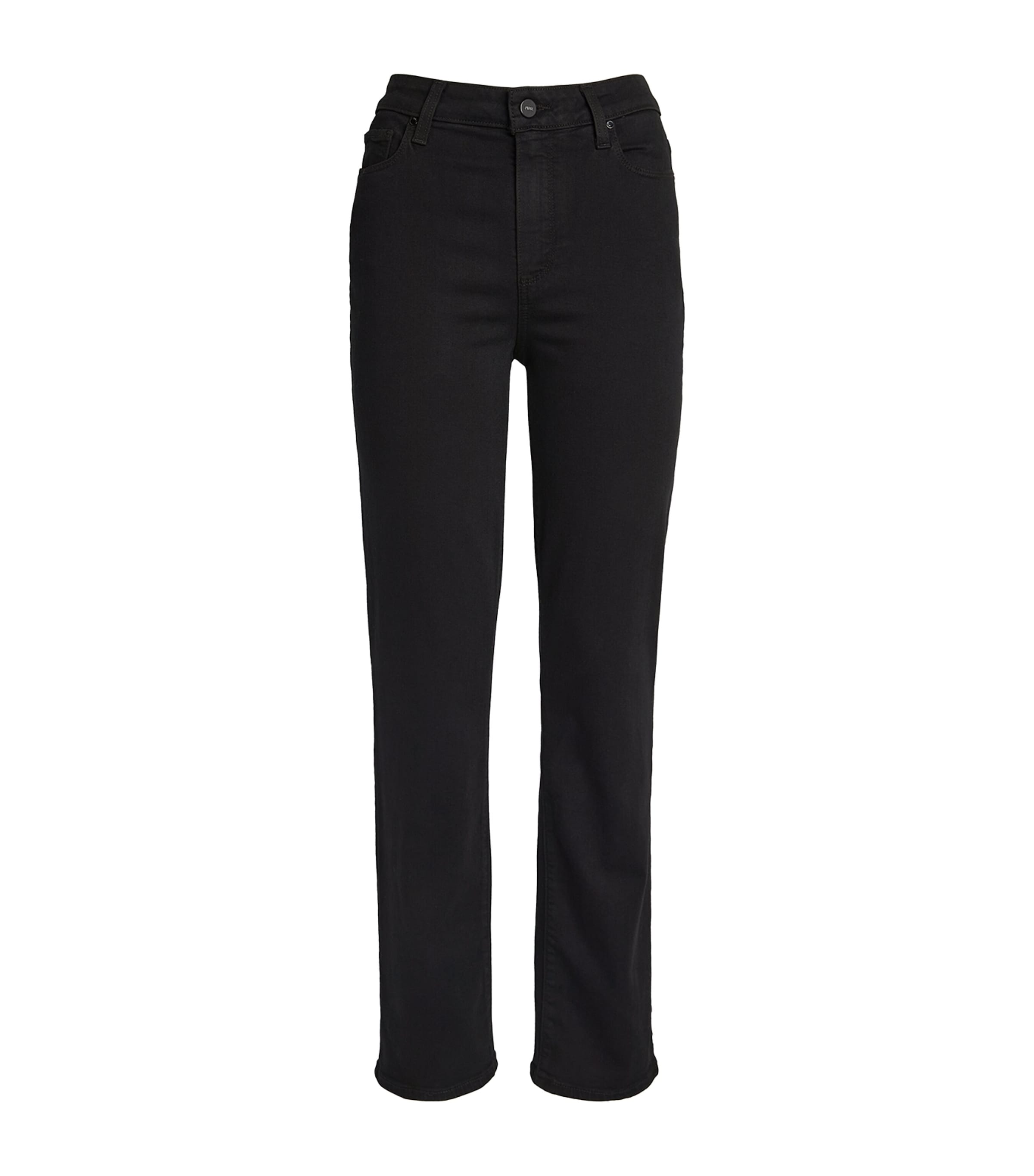 Shop Paige Cindy High-rise Straight Jeans In Black